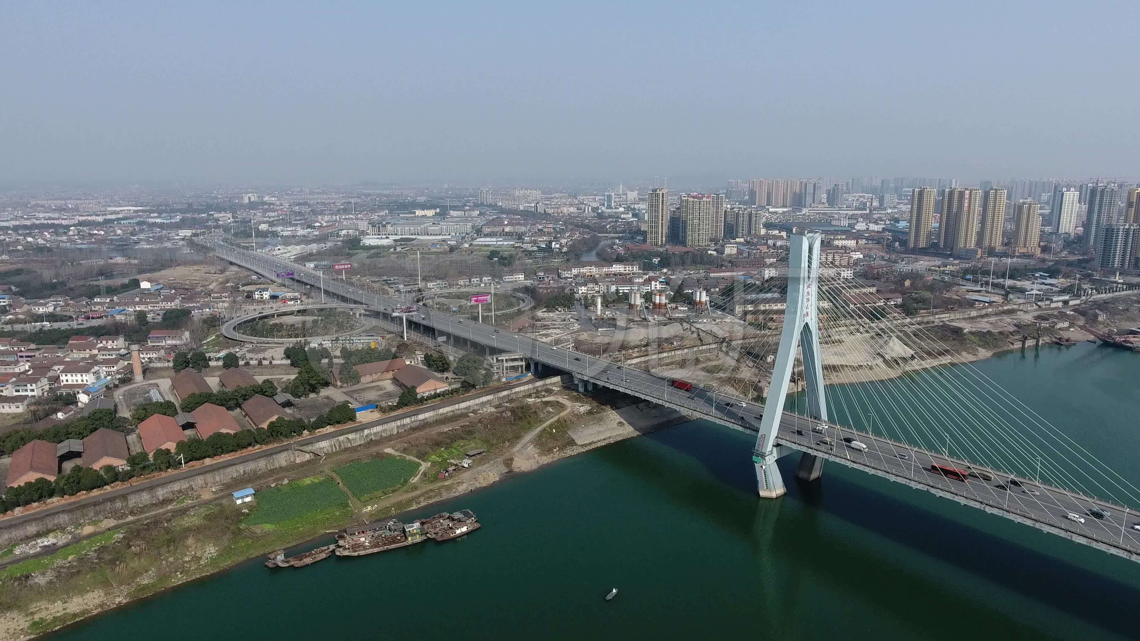 常德武陵区常德市航拍湘北湘北沅_3840x2160_高清视频