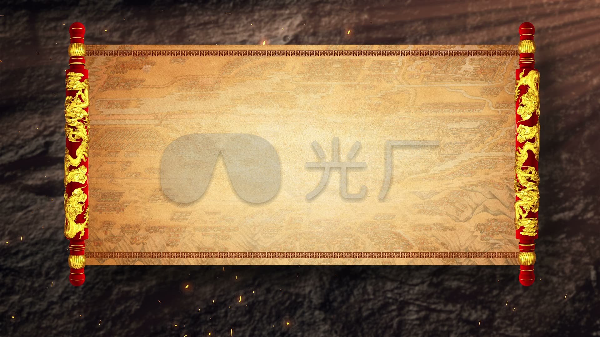 古典黄金画轴