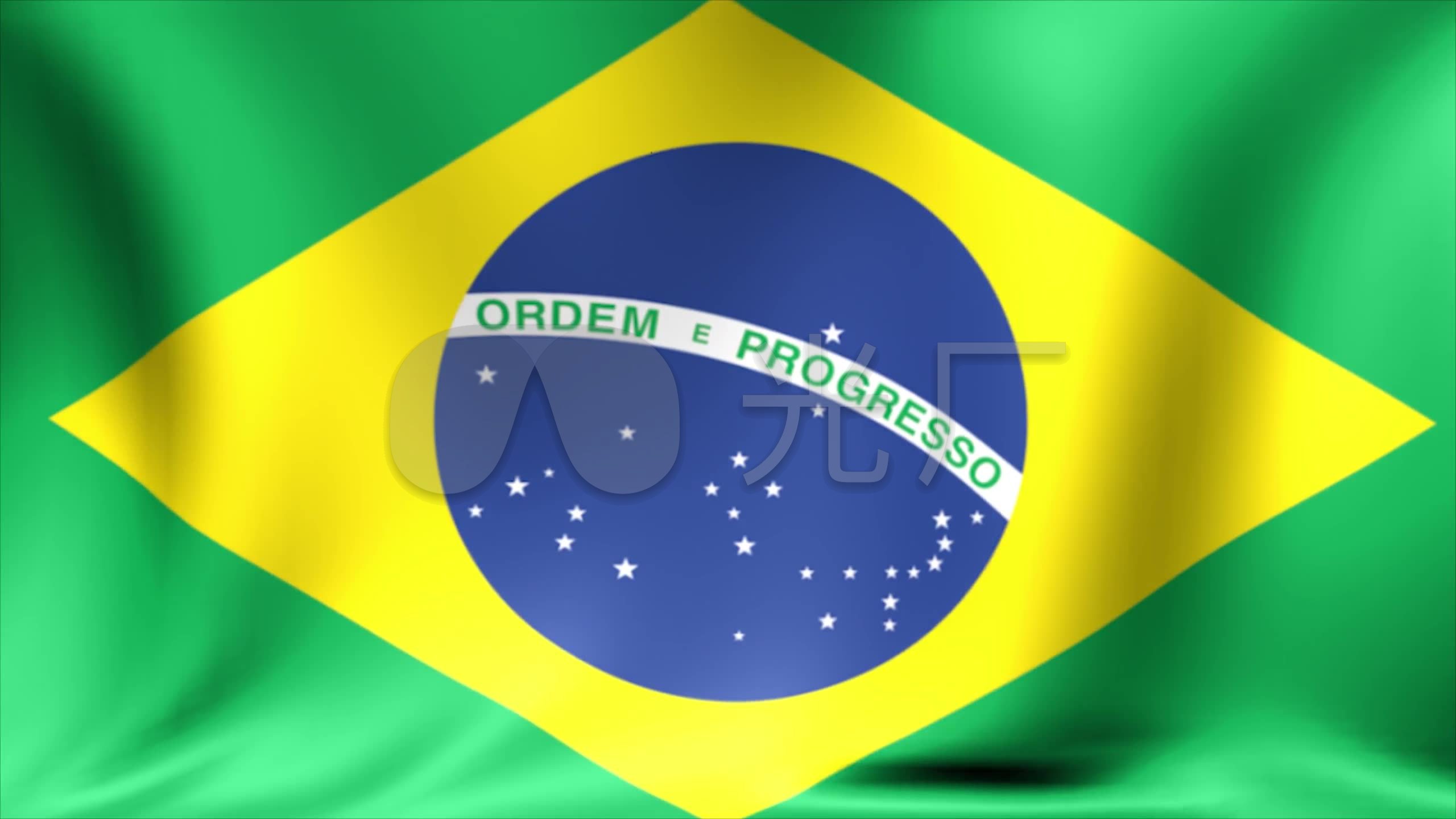 巴西国旗三维循环动画素材7634_2560X1440_高清视频素材下载(编号:931068)_舞台背景