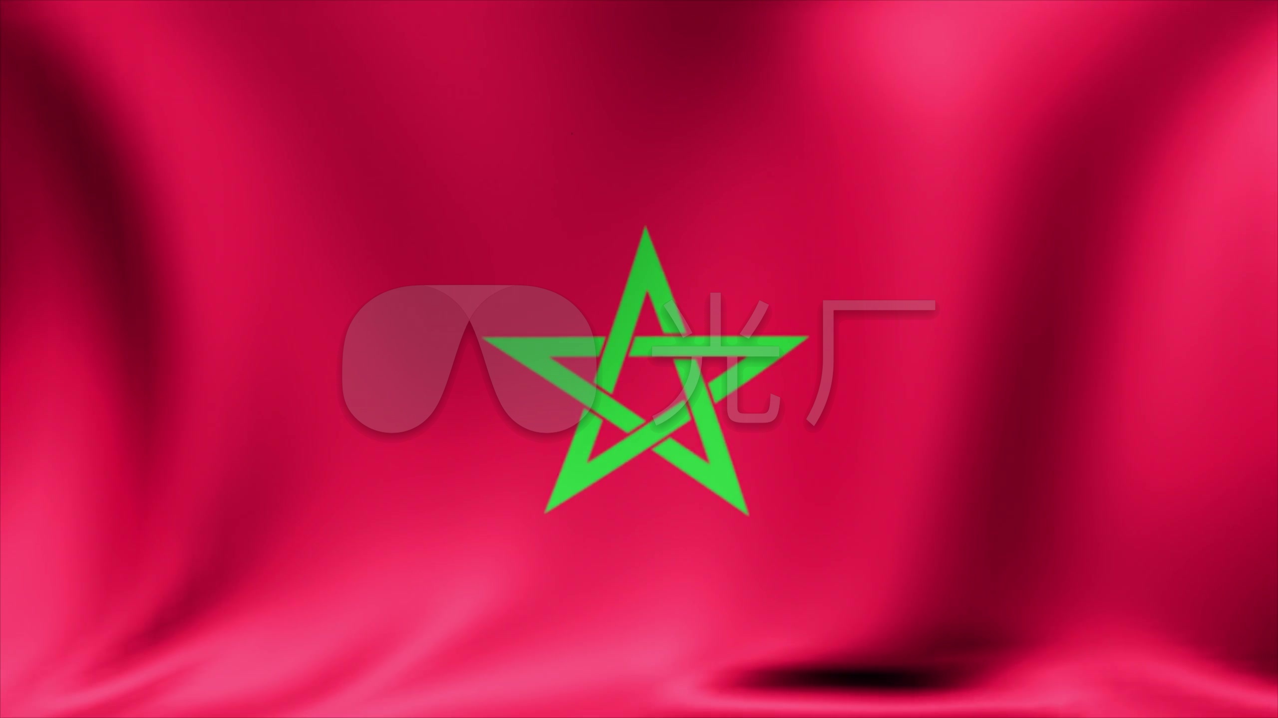 摩洛哥国旗三维动画循环素材7773_2560x1440_高清视频