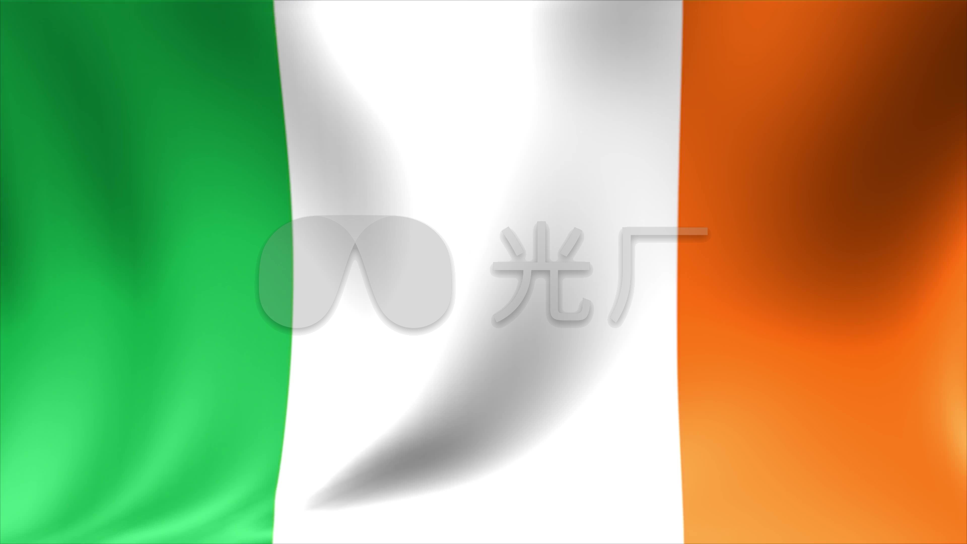爱尔兰国旗4k_3840x2160_高清视频素材下载(编号:)