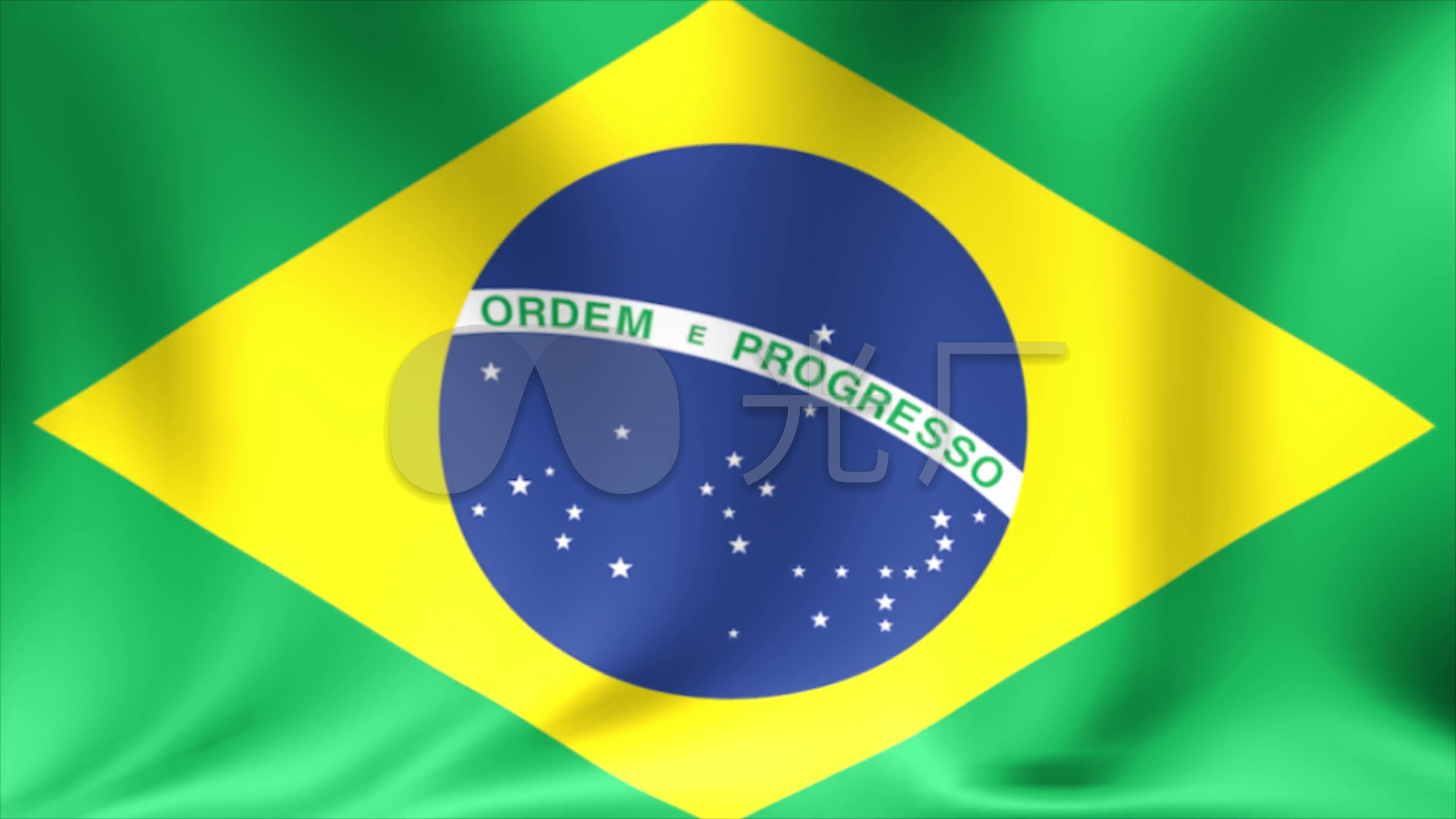 巴西国旗4k_3840x2160_高清视频素材下载(编号:933022