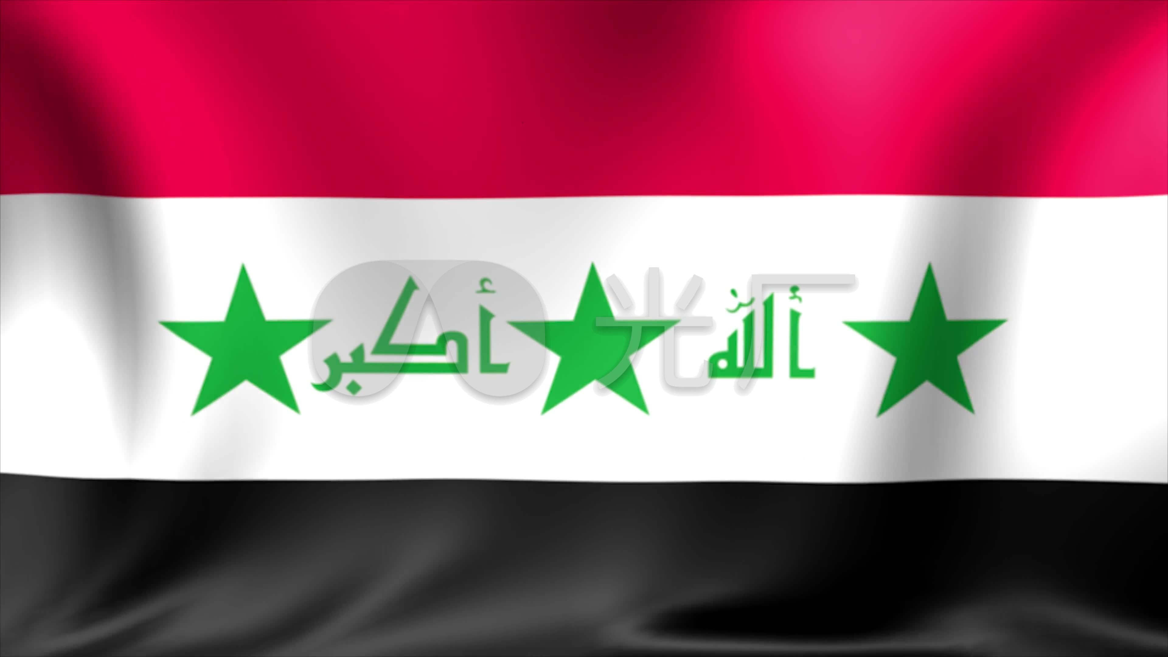 伊拉克国旗4k_3840x2160_高清视频素材下载(编号:)
