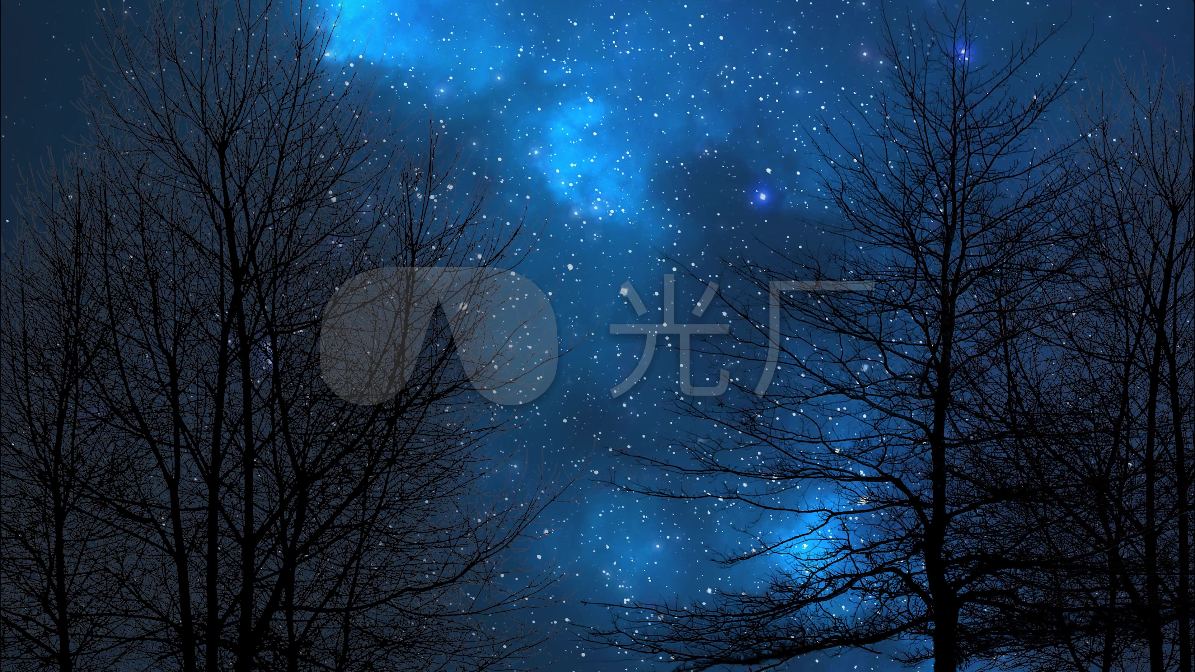 win10桌面壁纸星空,win10桌面壁纸护眼 4k蓝色神秘星空(超长10分钟)_3840x2160_高清视频素材