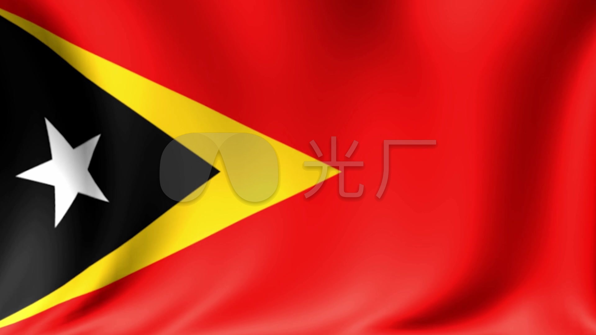 东帝汶国旗三维循环动画素材7642_1920x1080_高清视频