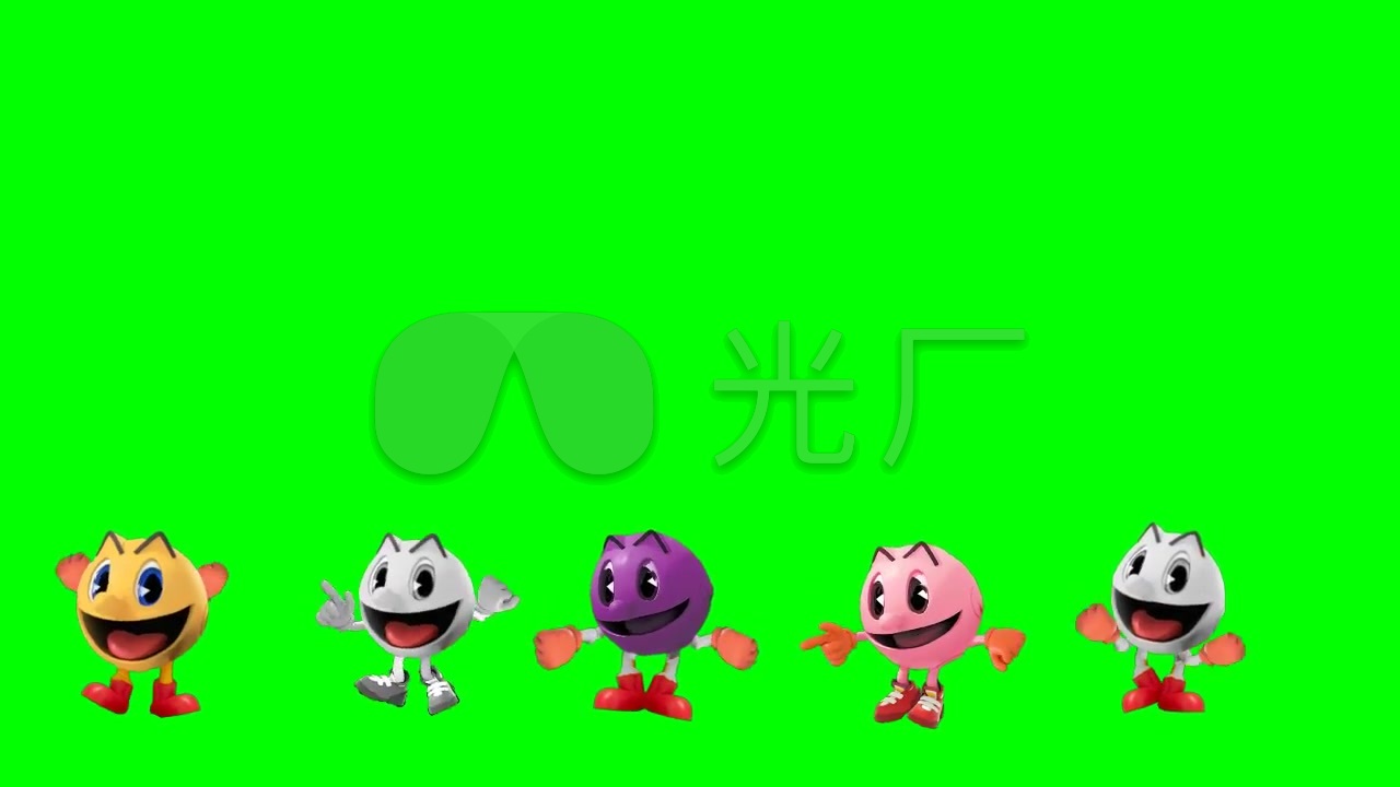 卡通人物动画绿幕抠像_1280x720_高清视频素材下载(:)