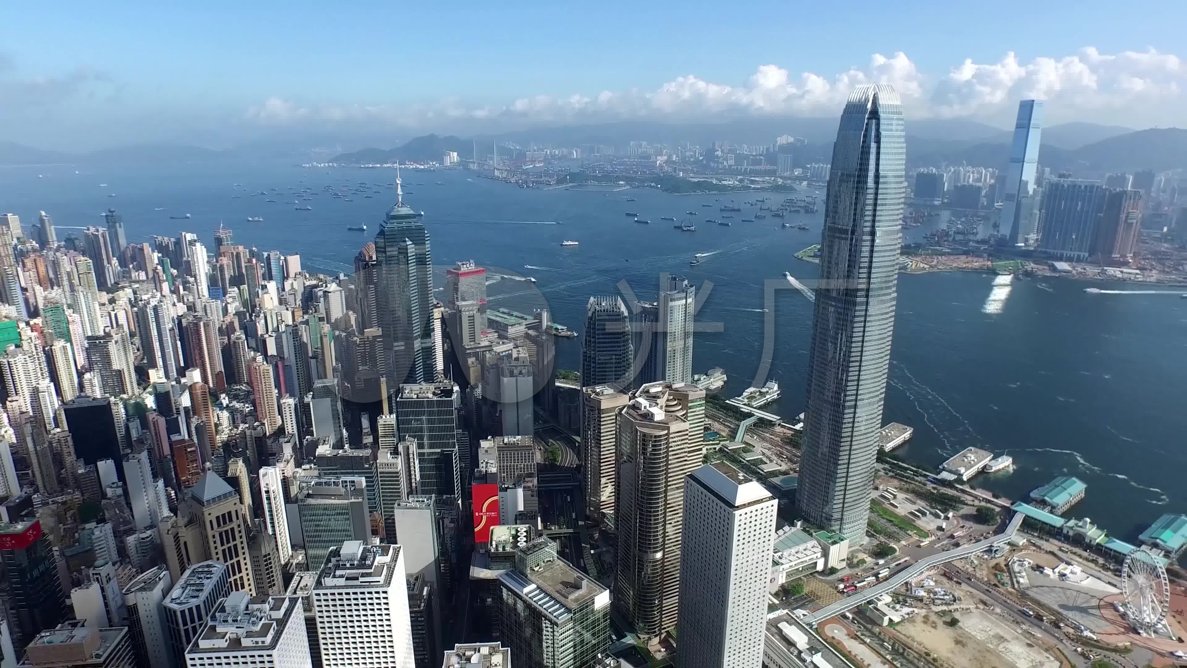4k香港航拍城市建筑