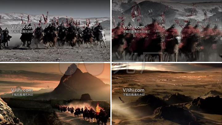 中国古代军队清代八旗出战出征浩大场面