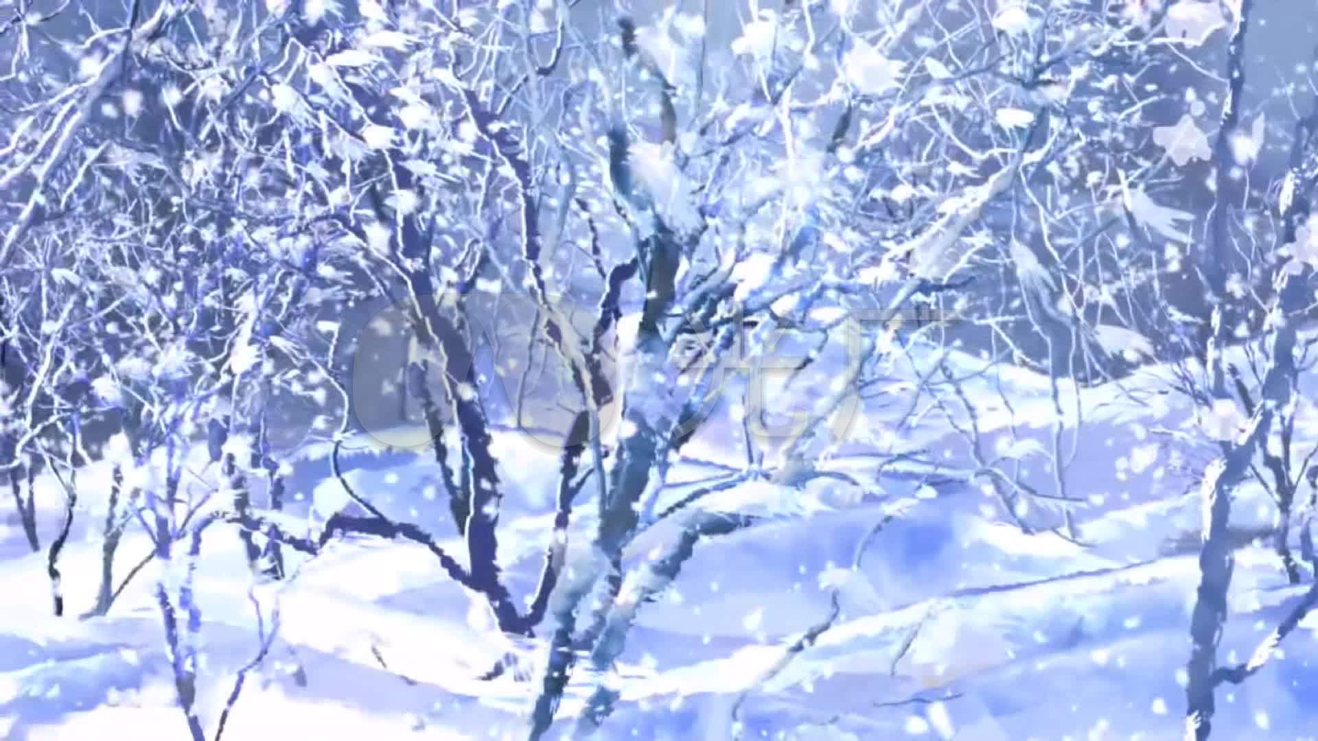 雪飘雪冬天浪漫飘雪雪花飘飘_1920x1080_高清视频素材