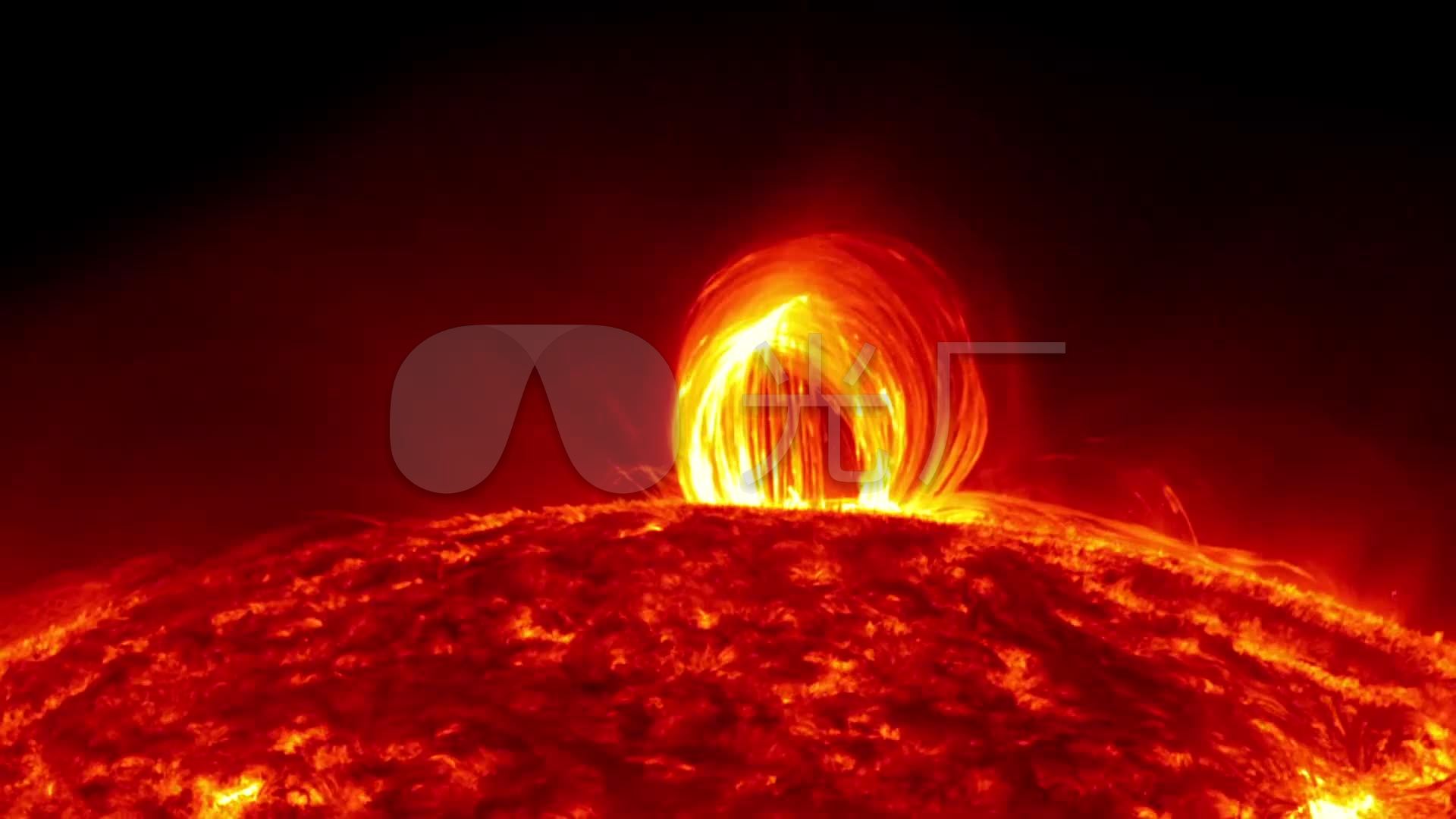 太阳系燃烧的火星火球太阳表面_1920x1080_高清视频