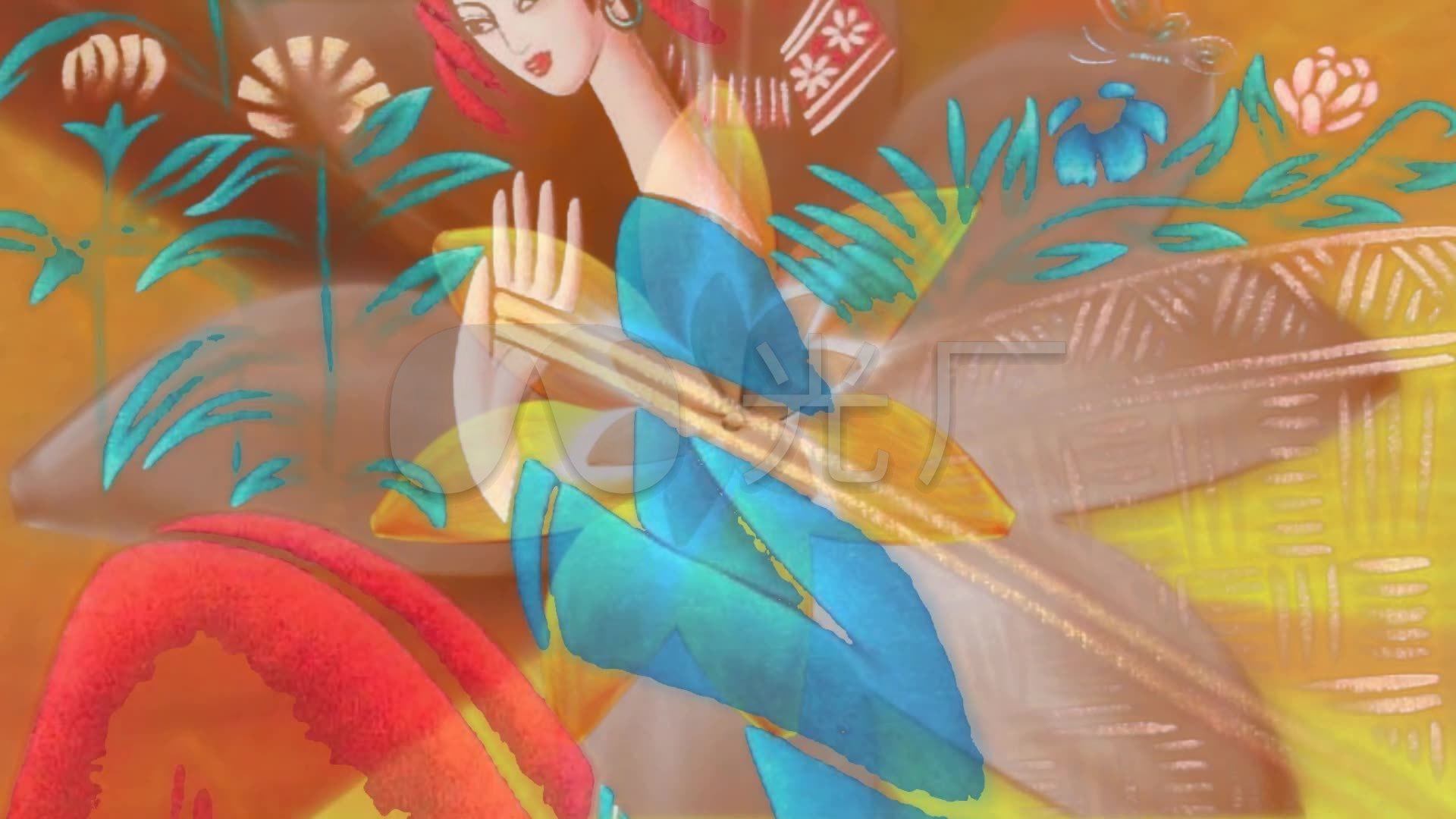 《阿里山的姑娘》背景v姑娘舞台歌曲_1920X1失女生联图片