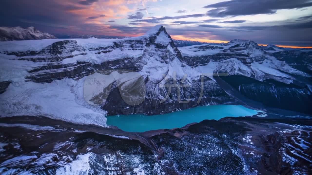 超美极光雪山风景拍摄