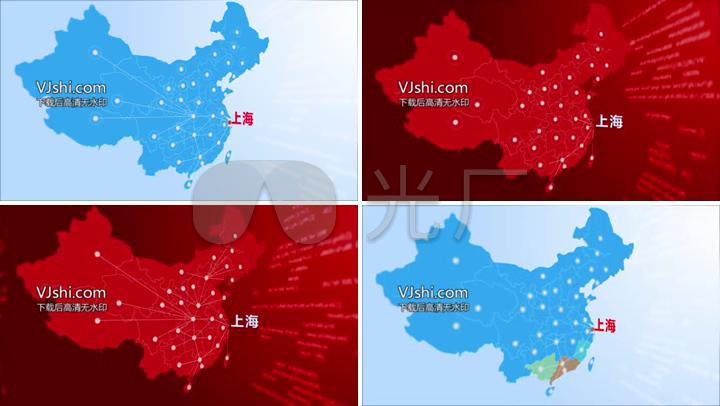 中国上海地图辐射全国
