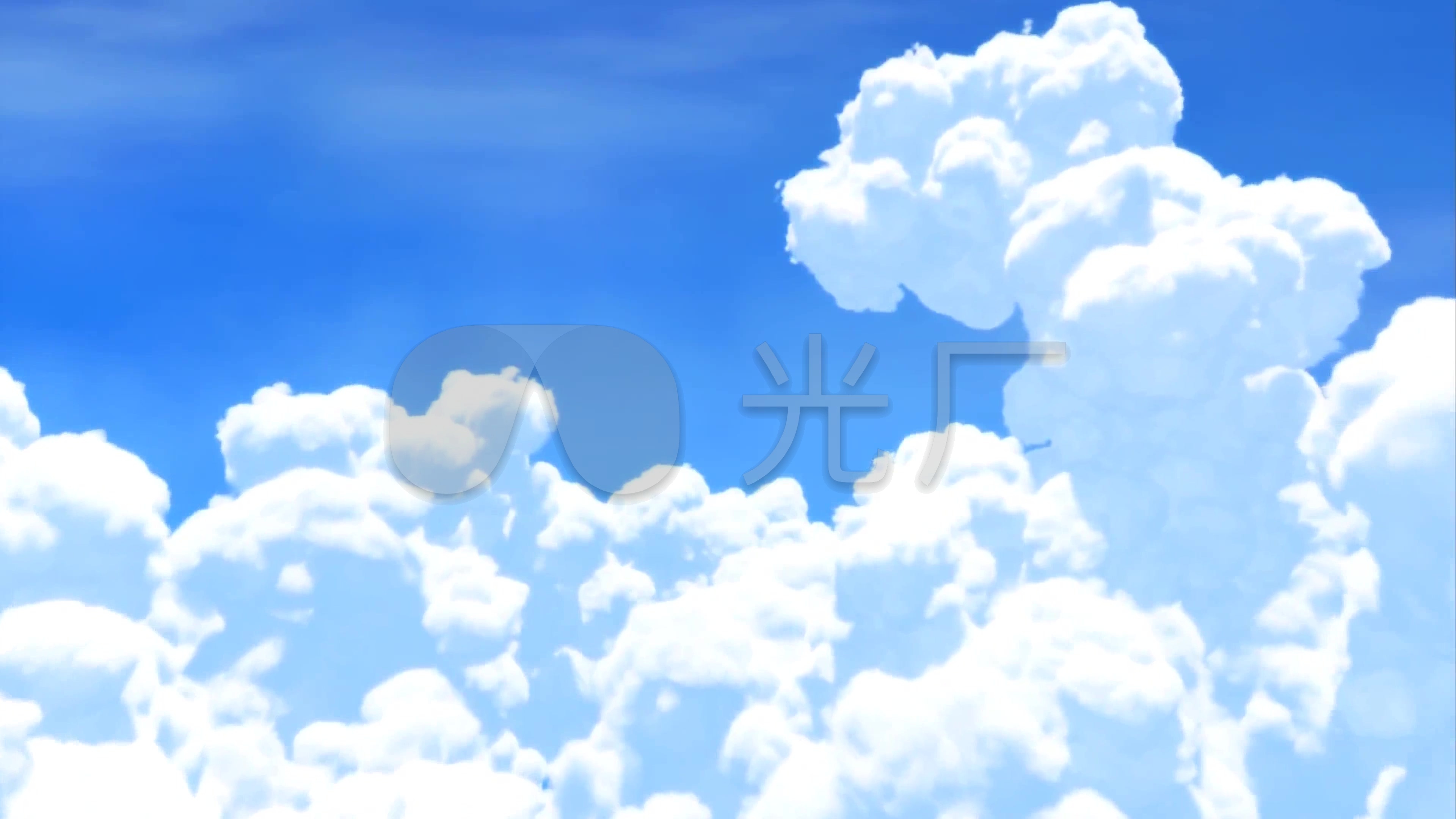 4k漫画动漫版天空云层穿梭推进_3840x2160_高清视频