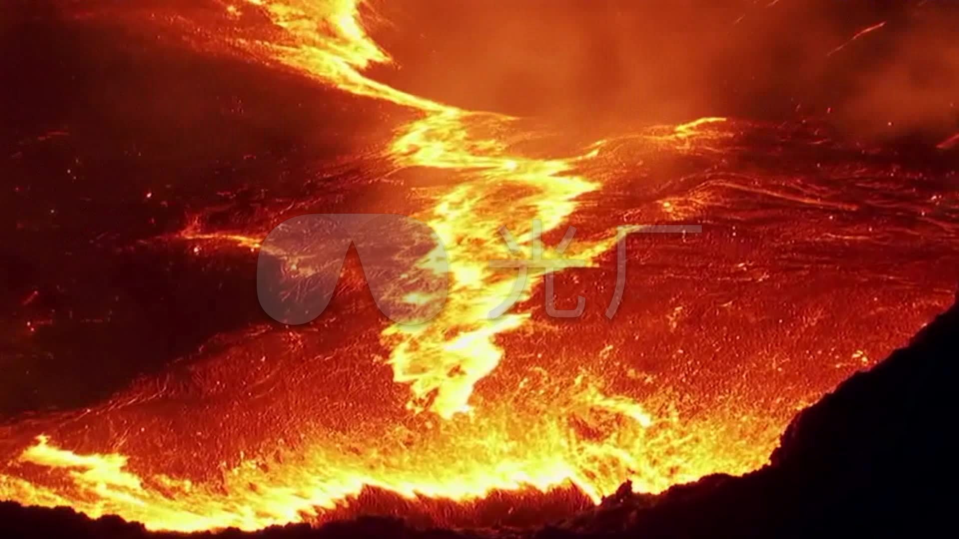 艾特阿雷火山岩浆湖_1920x1080_高清视频素材下载(编号:973102)_实拍