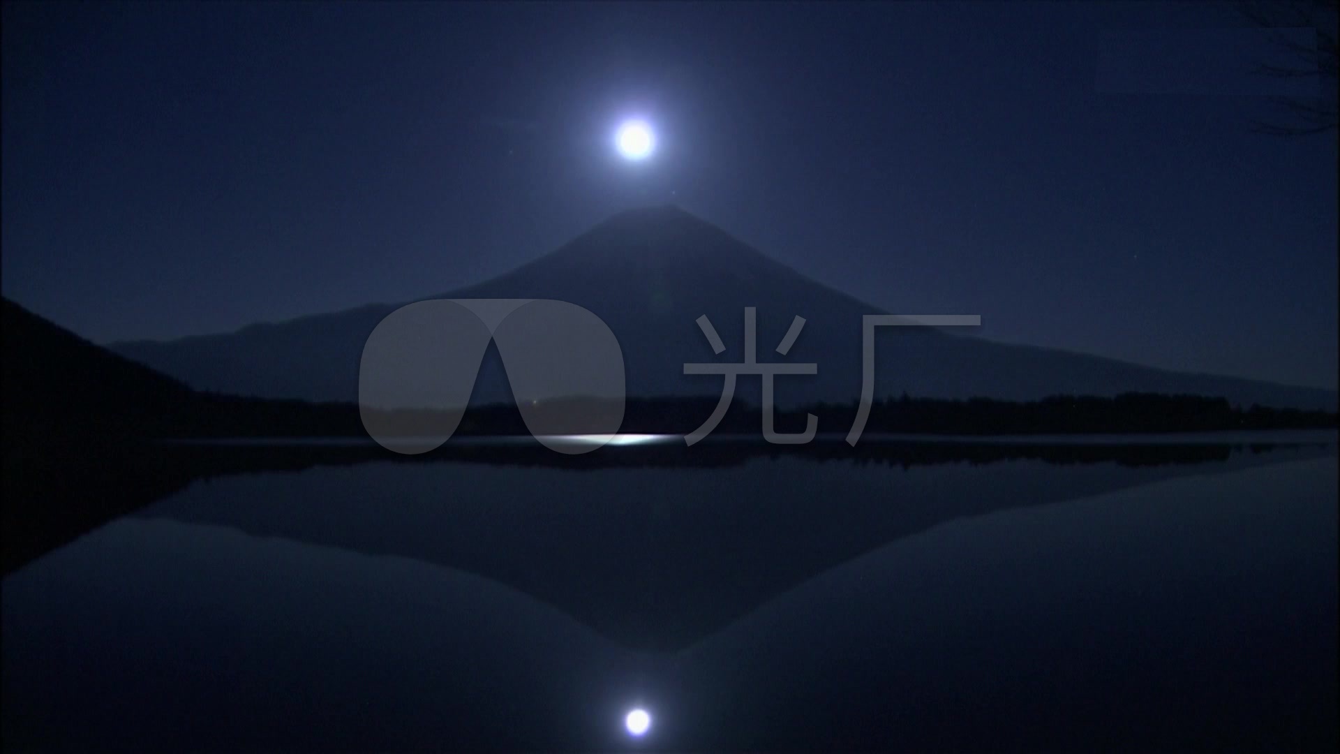 湖岸湖畔夜晚山水月亮升起明月_1920x1080_高清视频