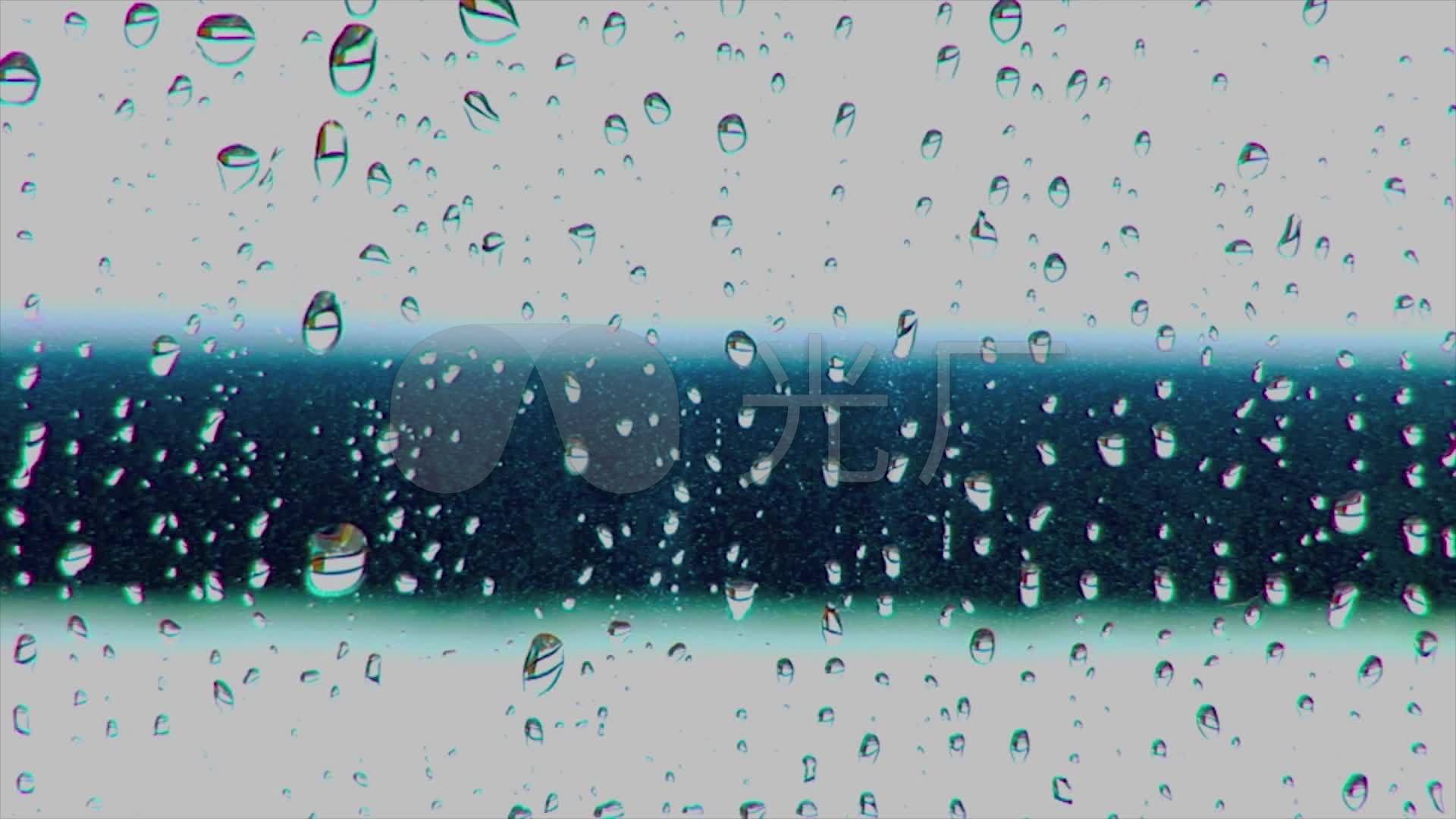 玻璃上的雨珠滑落_1920x1080_高清视频素材下载(编号
