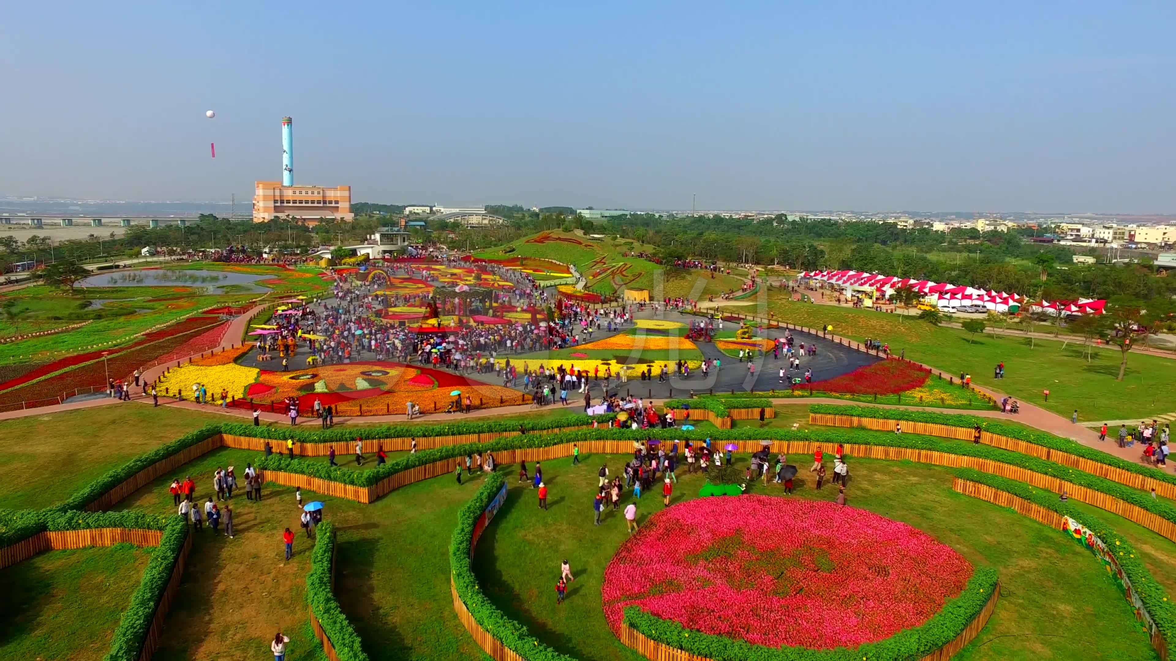 【4k】台中国际花毯节开幕会花卉博览会_3840x2160