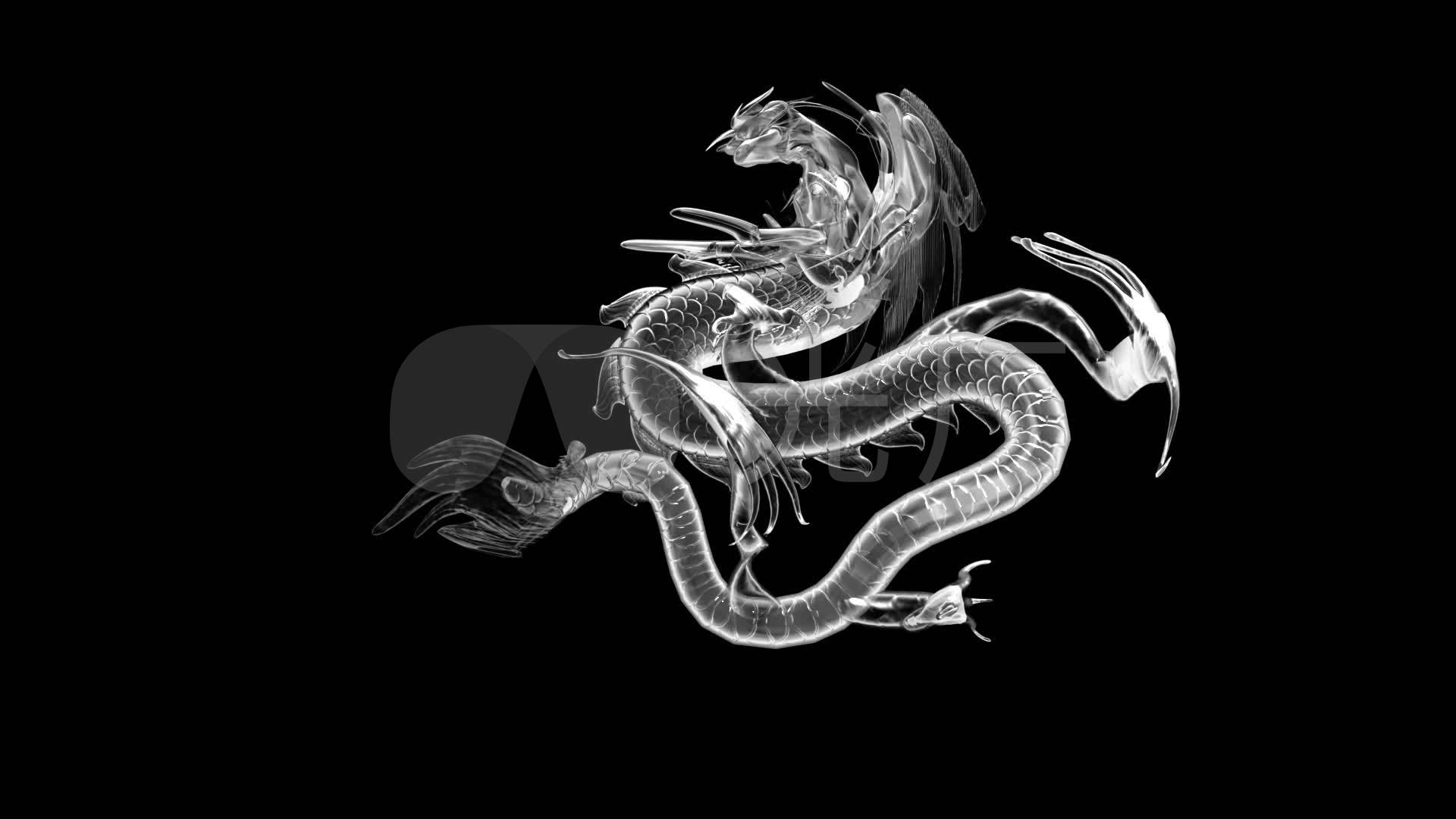 龙水墨动画中国风_1920x1080_高清视频素材下载(编号