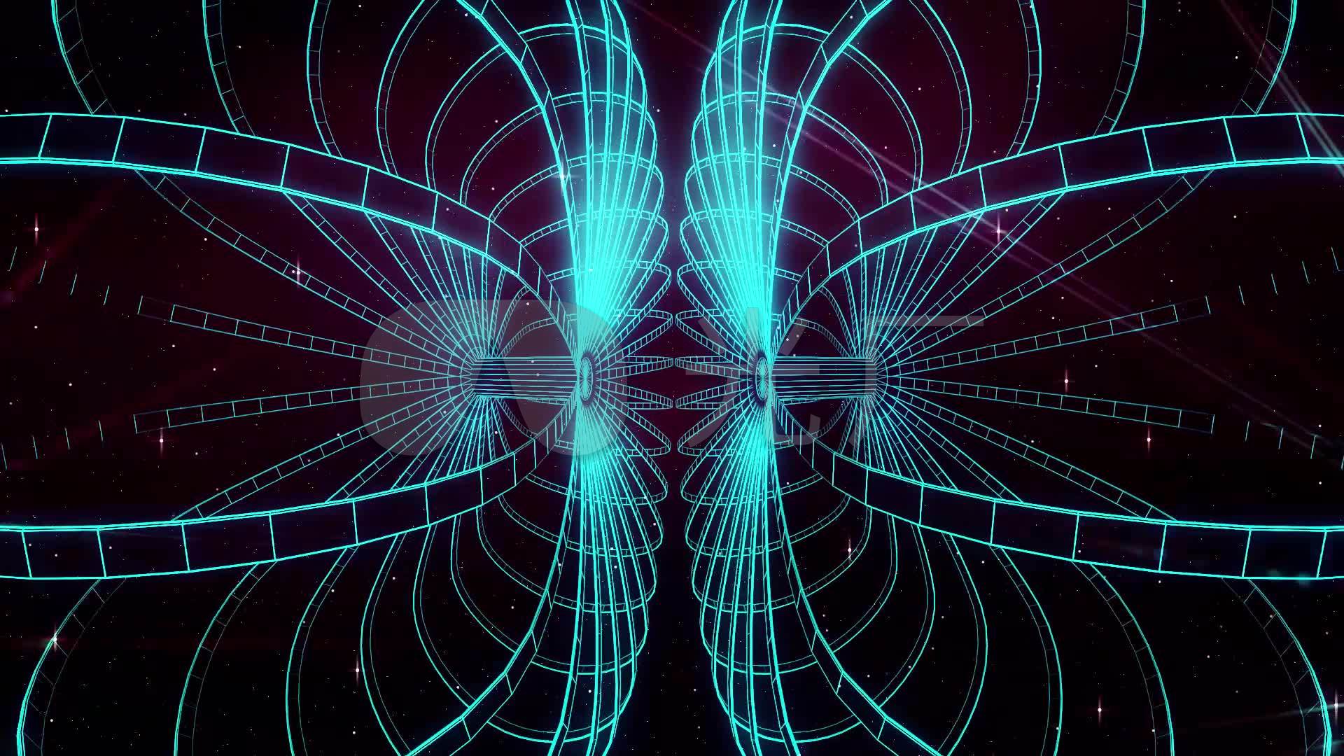 科技感科幻光线圆圈旋转led