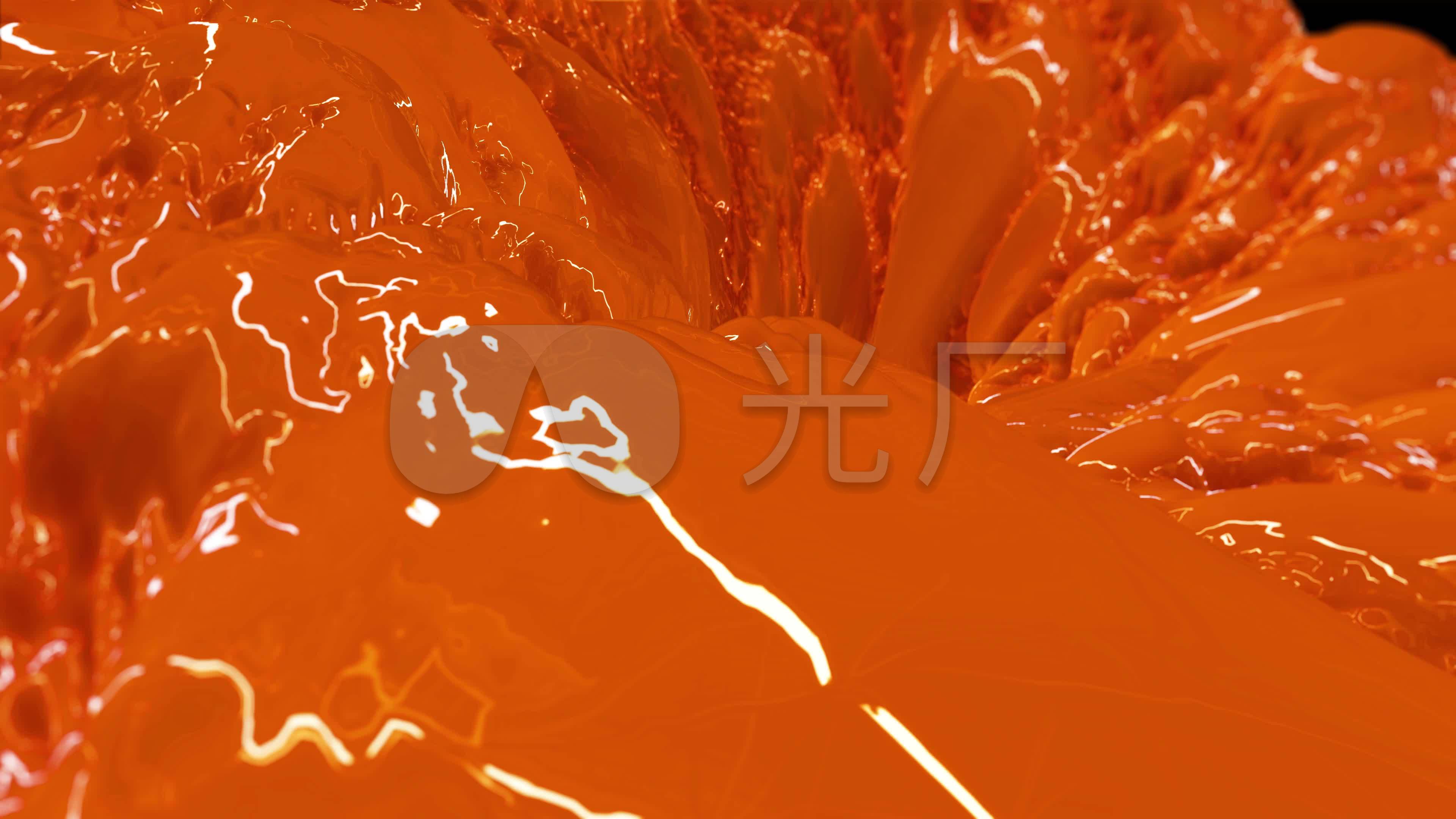 橙色油漆动态背景_3840x2160_高清视频素材下载(编号:985233)_实拍