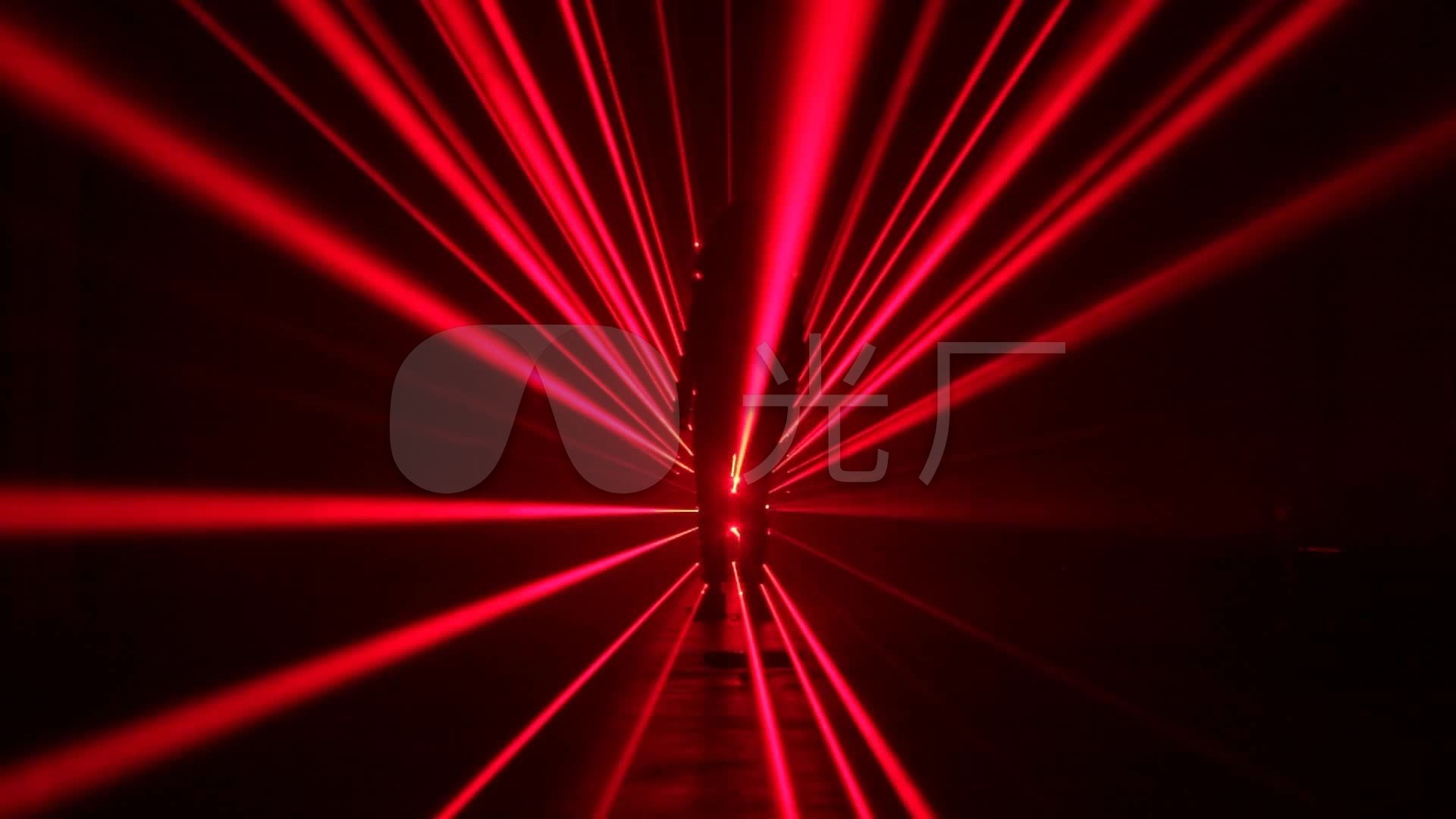 一组红色激光与人互动背景光_1920x1080_高清视频素材