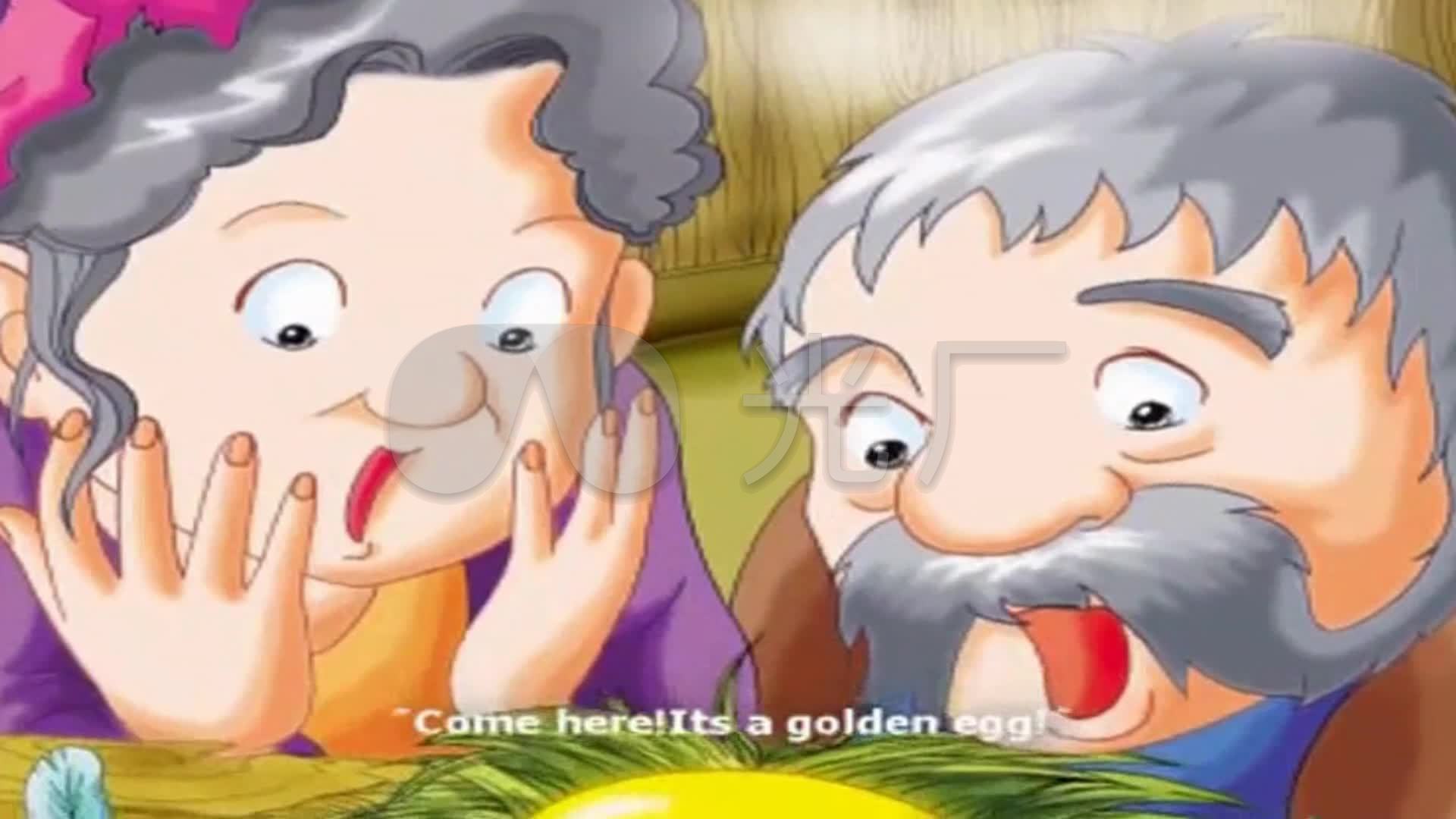 卡通 动漫 小故事【下金蛋的鹅 】英文版