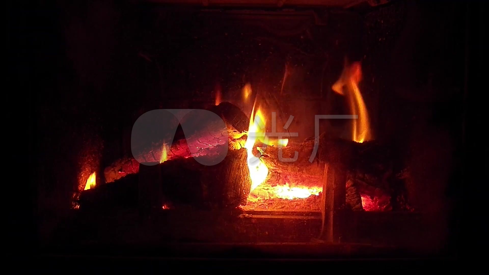 火堆柴火火炉壁炉木材燃烧_1920x1080_高清视频素材
