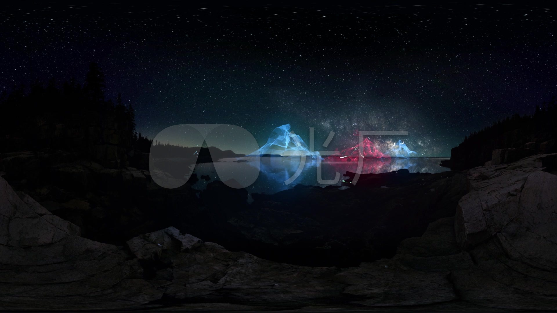 星空粒子360°全景视频vr
