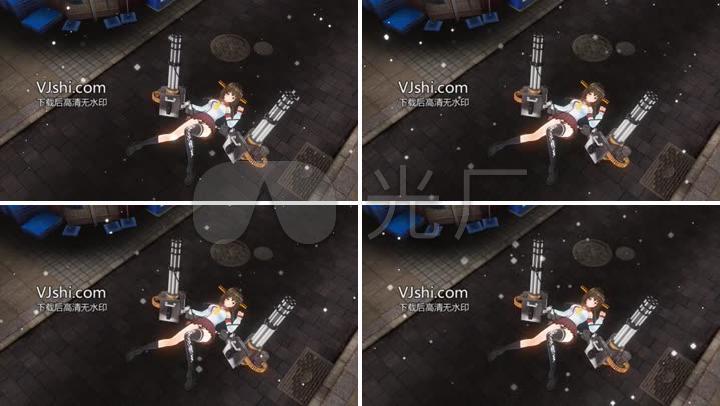 战舰少女机枪加特林武装躺下动漫卡通二次元 【声明】vj师网所有原创