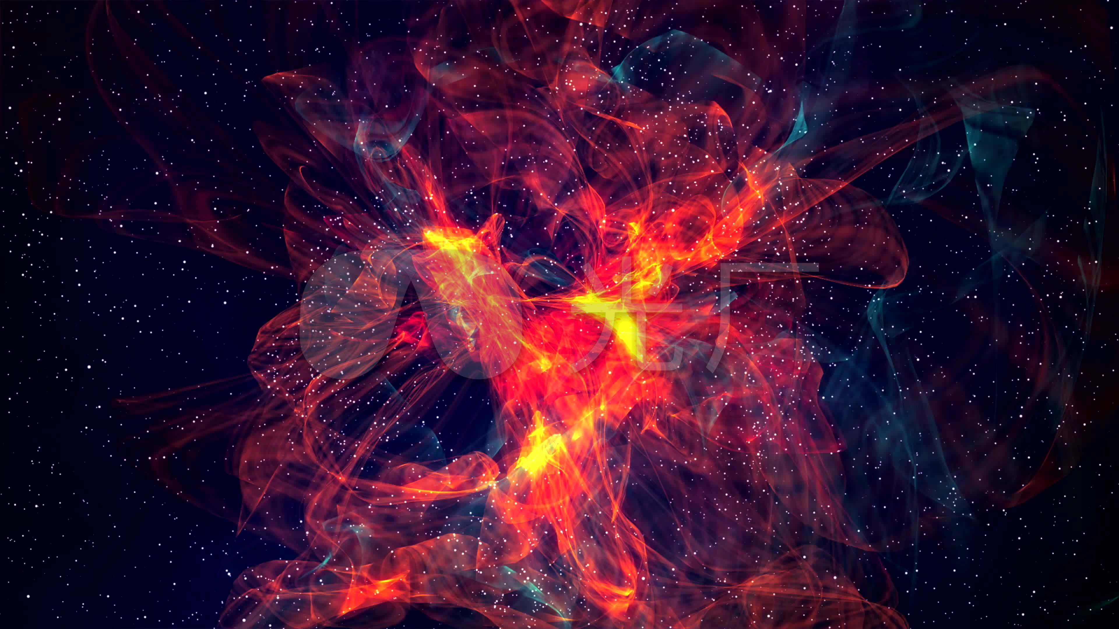 4k 粒子蝴蝶星云特效