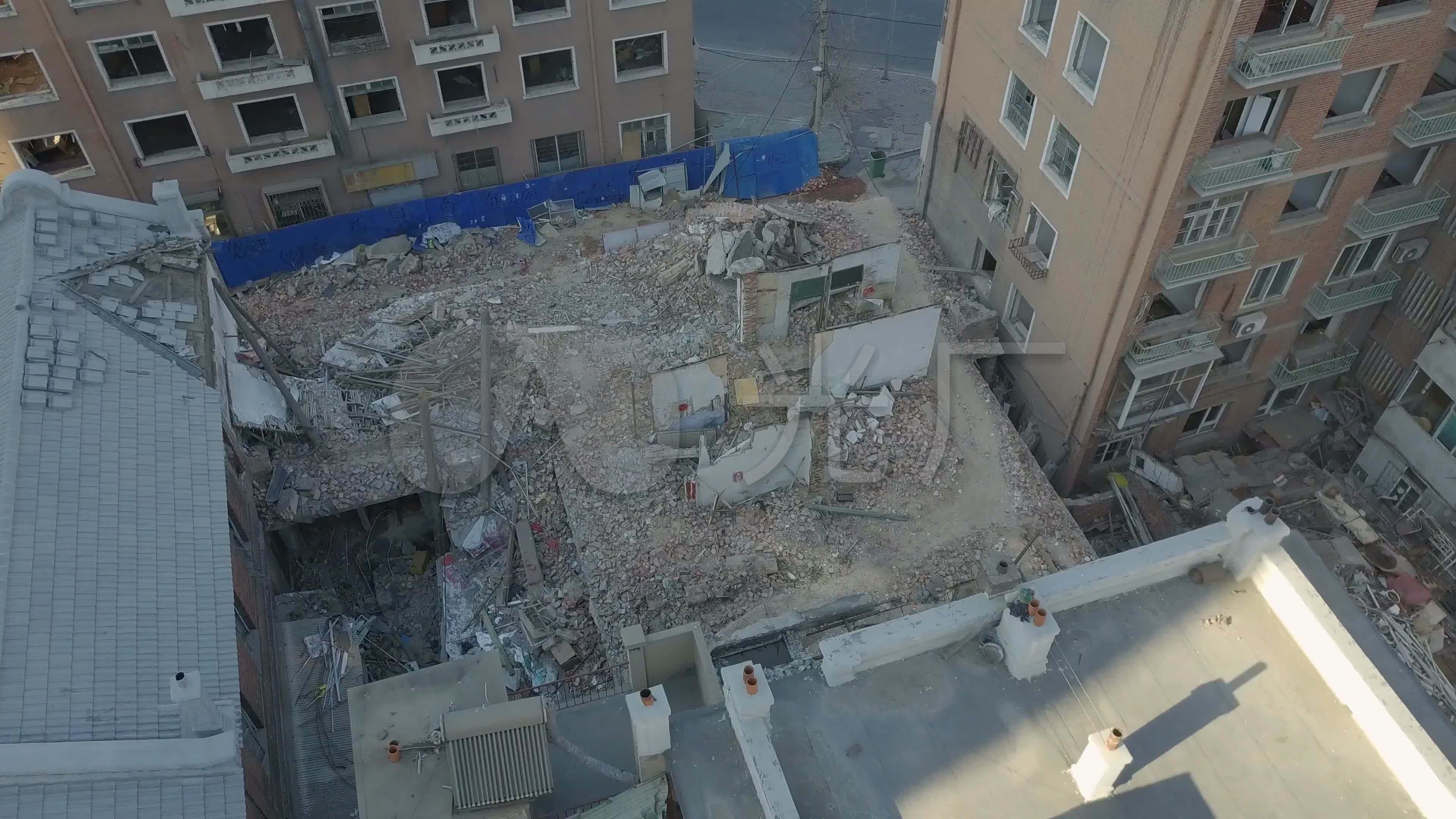 4k航拍拆迁旧楼贫民窟废墟残垣断壁10_3840x2160_高清视频素材下载