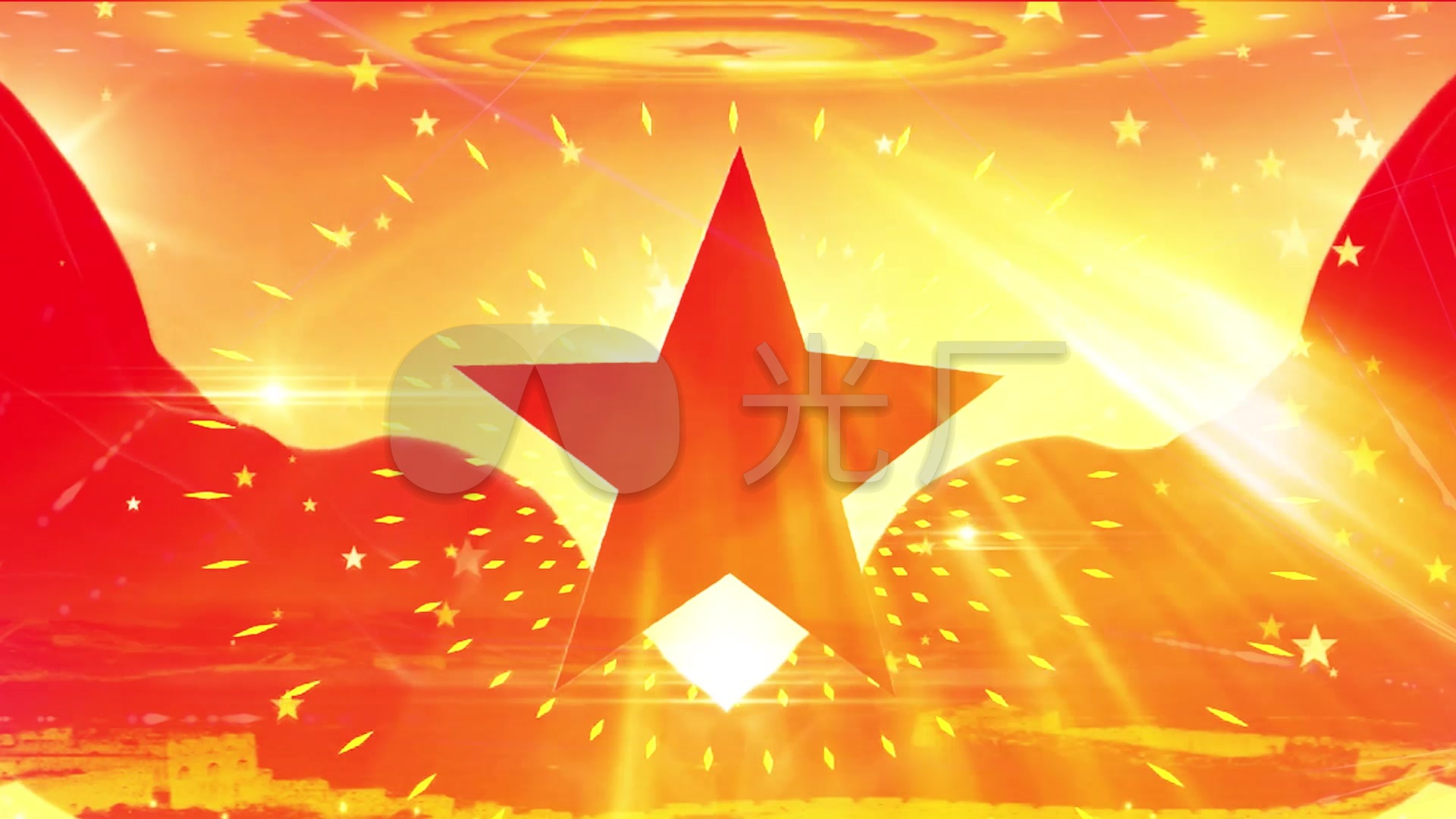 红星照耀中国党政背景视频素材