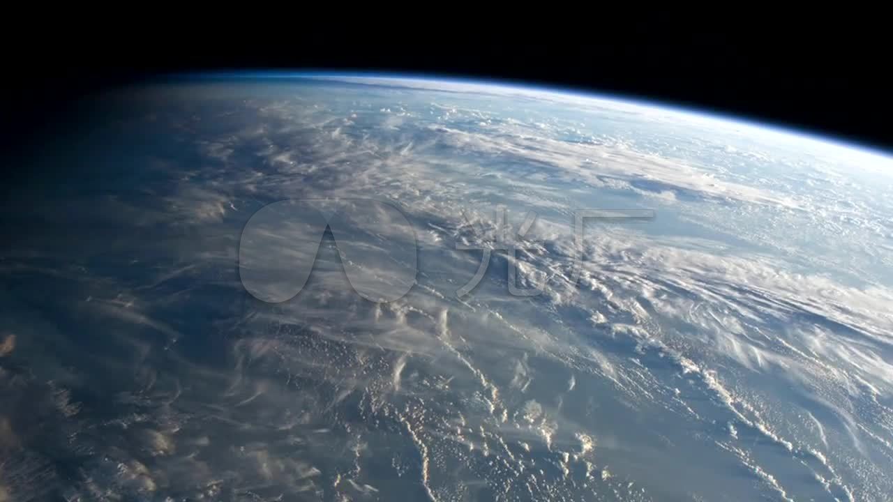 地球 卫星 航拍 实拍 地平线