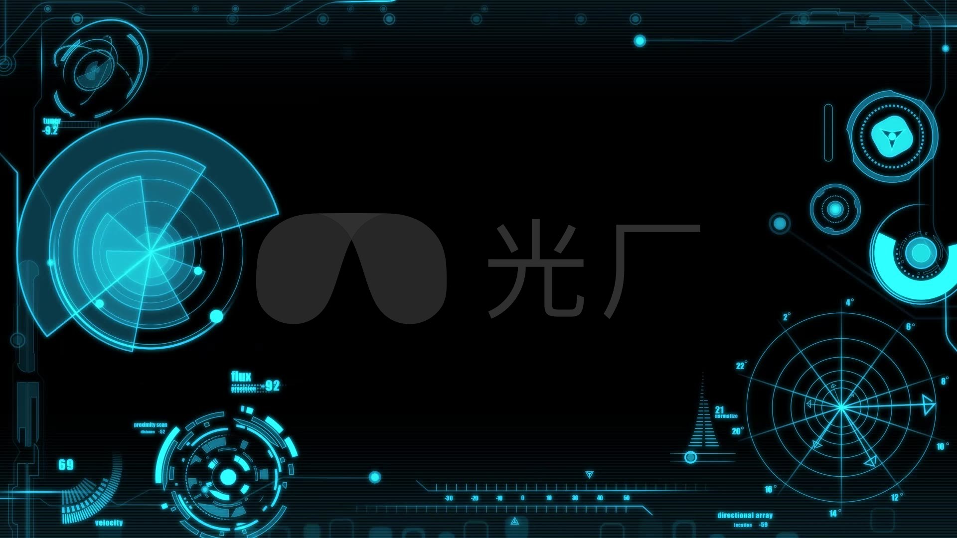 高清高科技全息界面设计视频