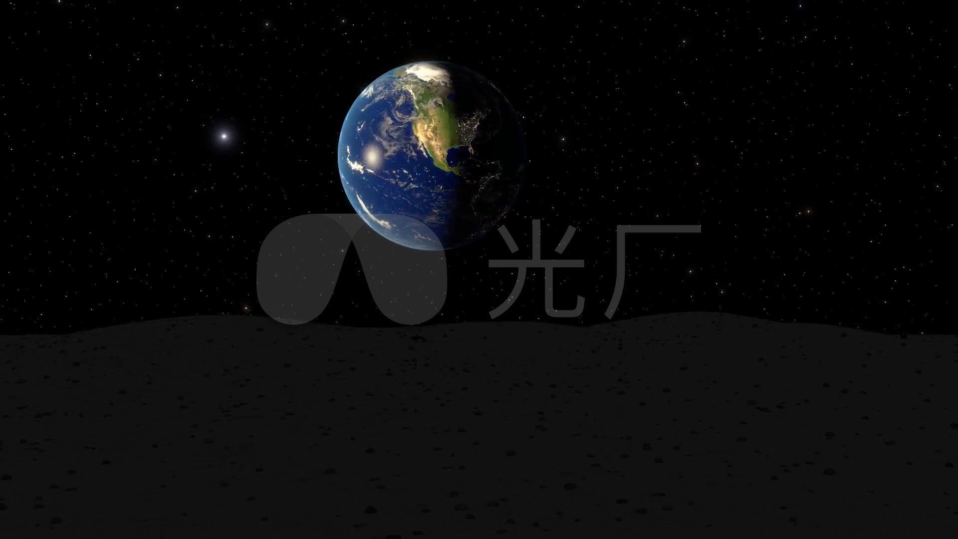 月球上看地球_1920x1080_高清视频素材下载(编号:1042648)_影视包装