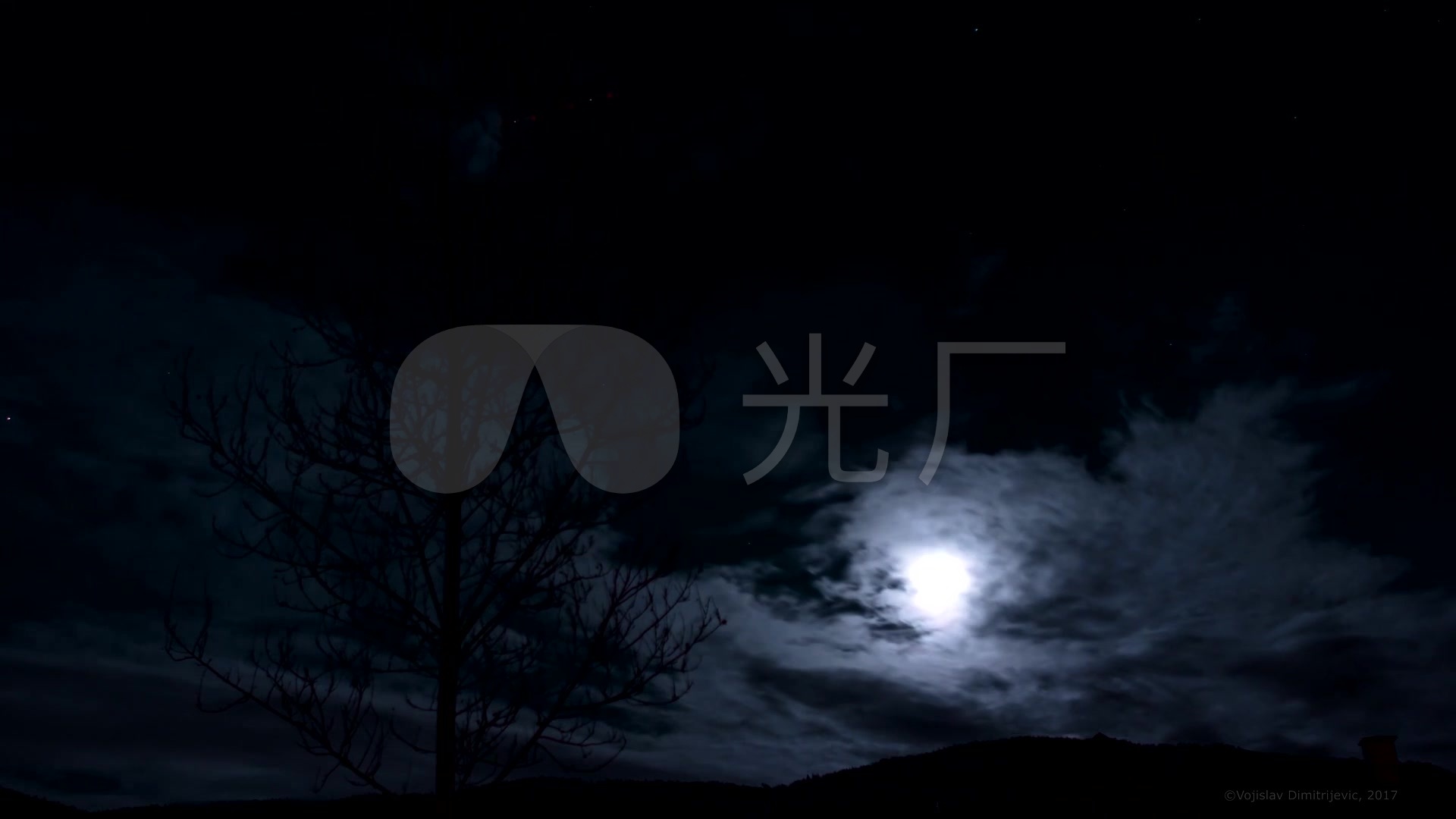 暗黑月色美景_1920x1080_高清视频素材下载(编号:)
