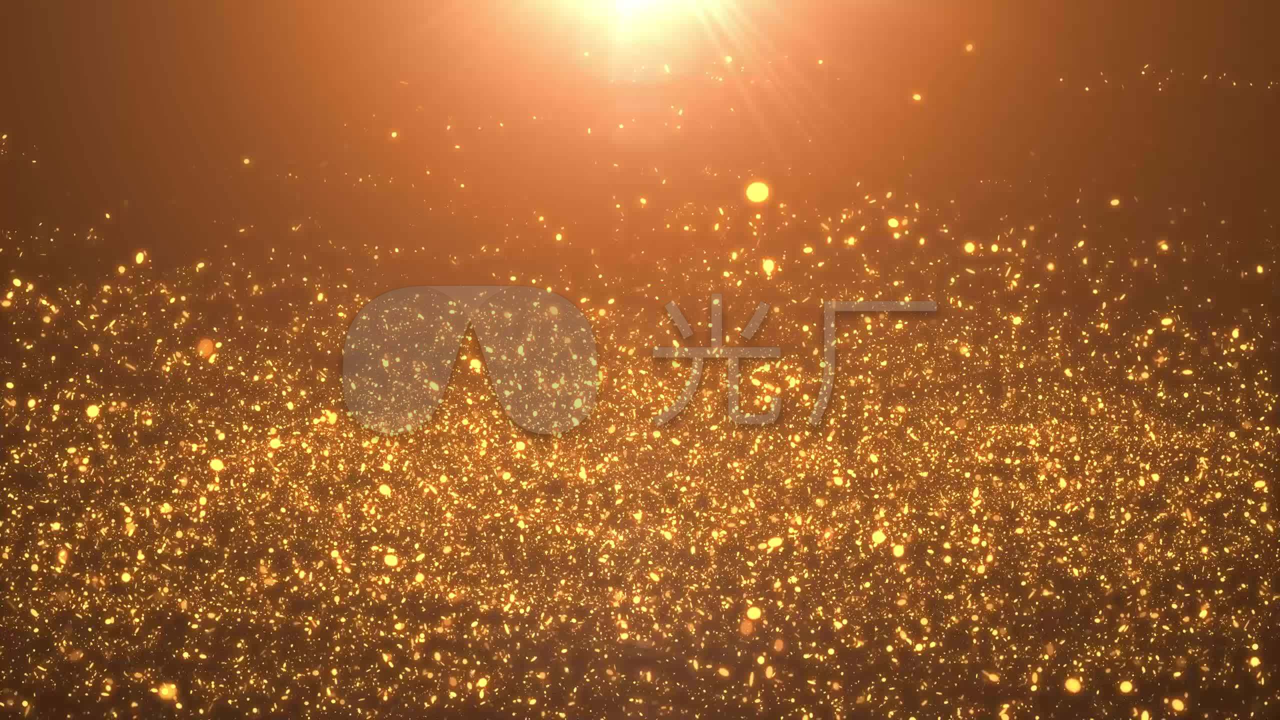 大气奢华金色粒子led大屏背景视频
