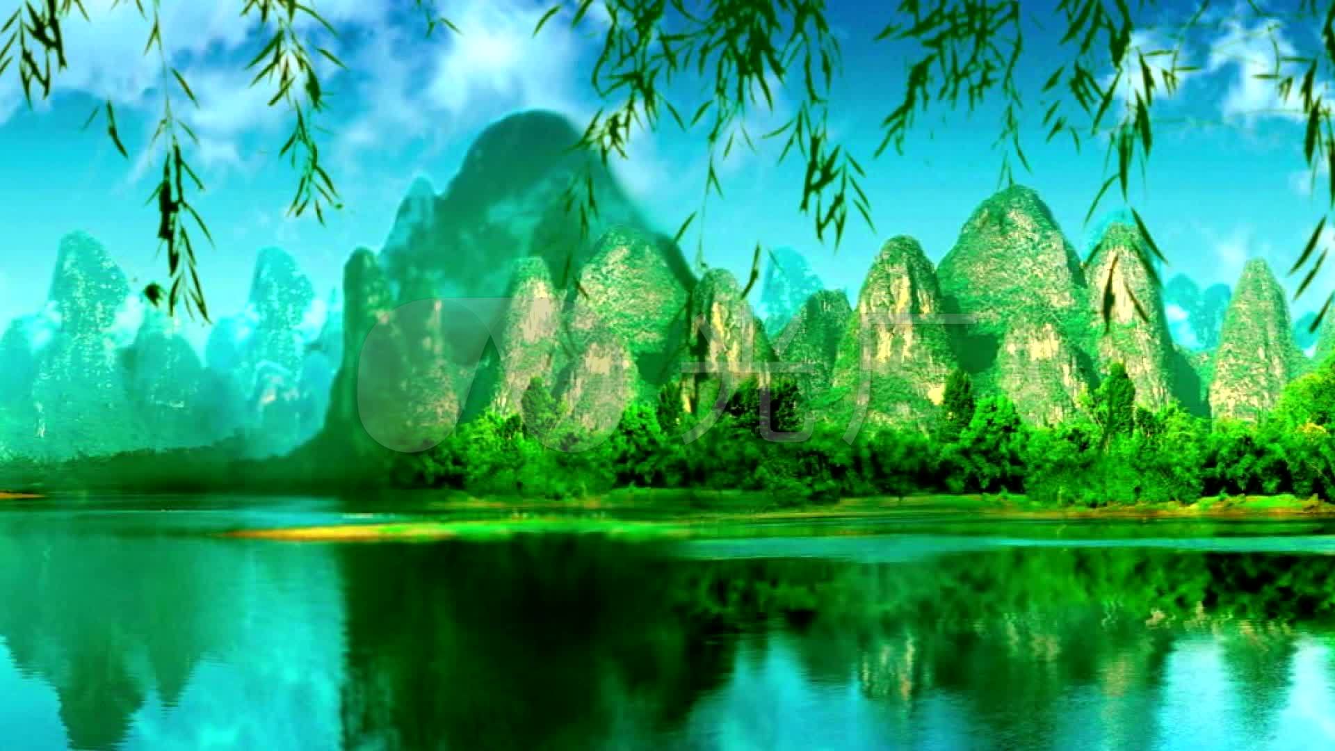 民族舞台赶圩归来阿哩哩舞台视频背景_1920x1080_高清