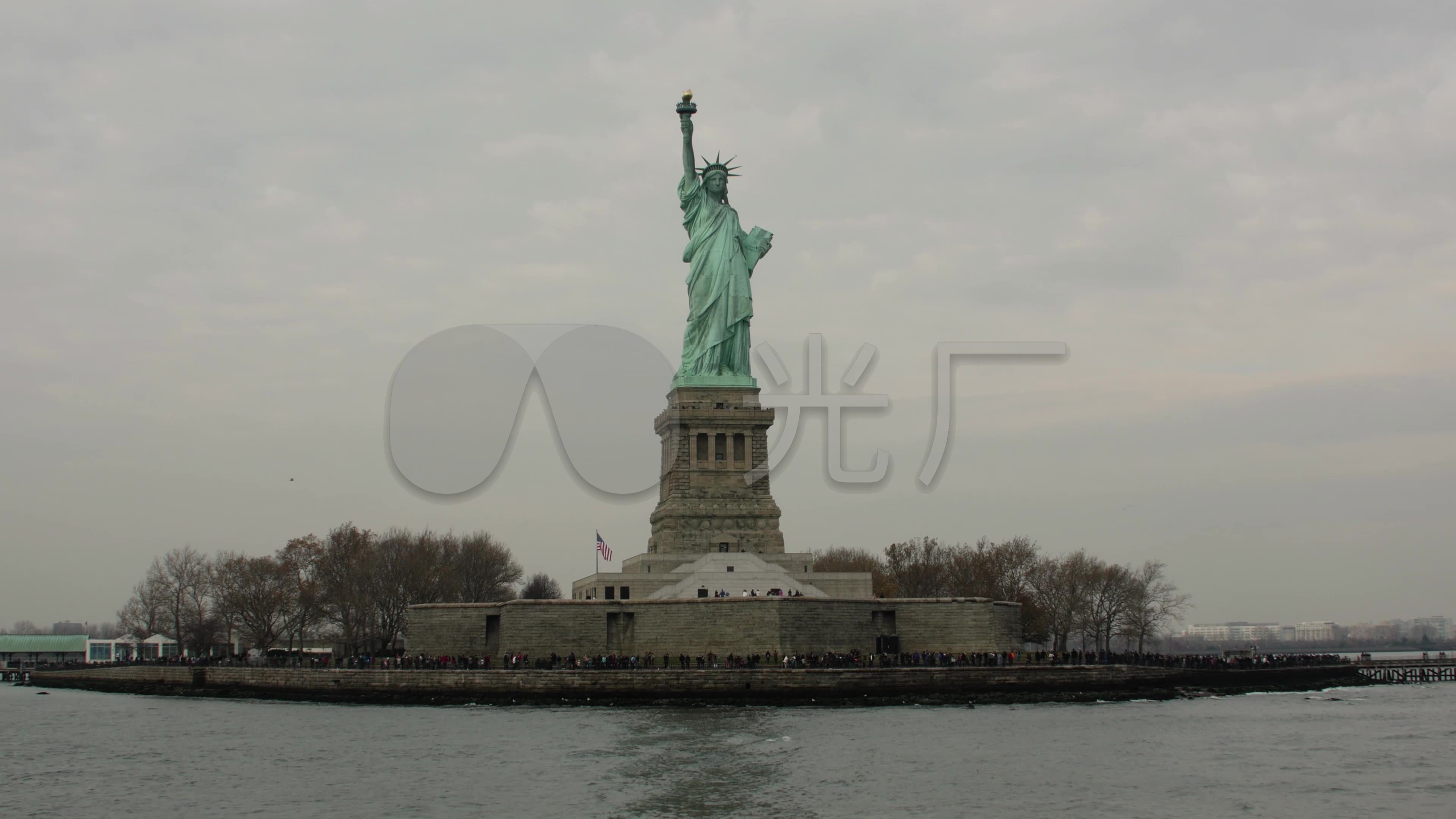 美国自由女神像特写实拍4K超清视频_3840X2