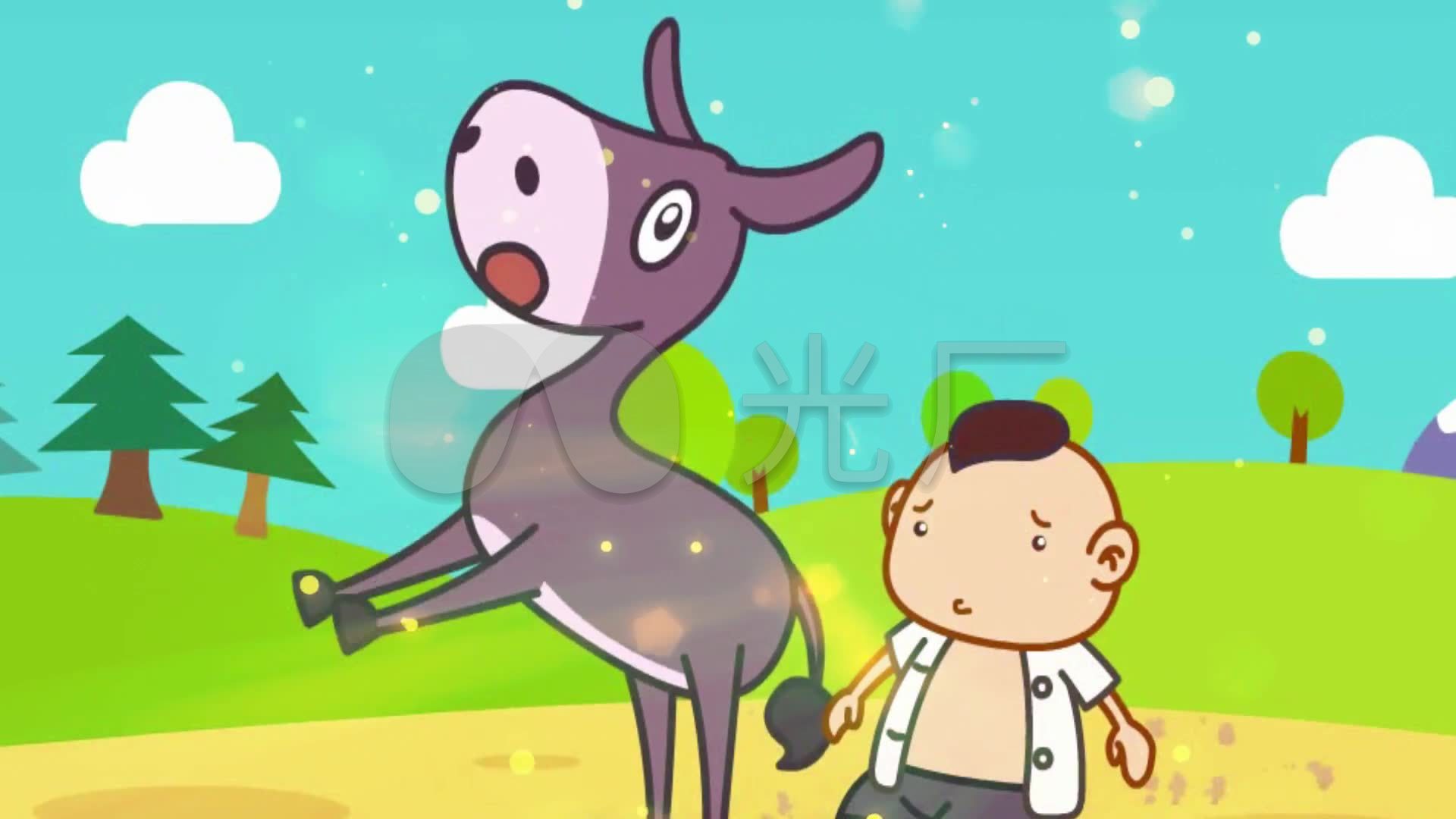 幼儿动画儿歌《小毛驴》视频led屏改编版_1920x1080
