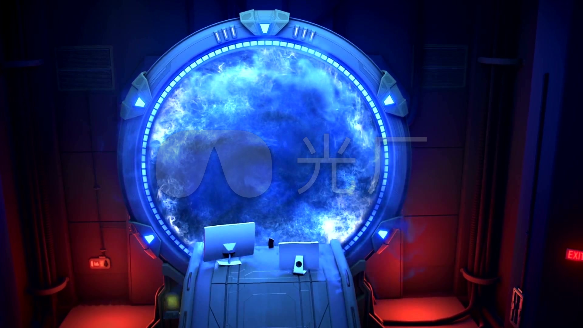 星际之门传送门舞台背景_1920x1080_高清视频素材下载