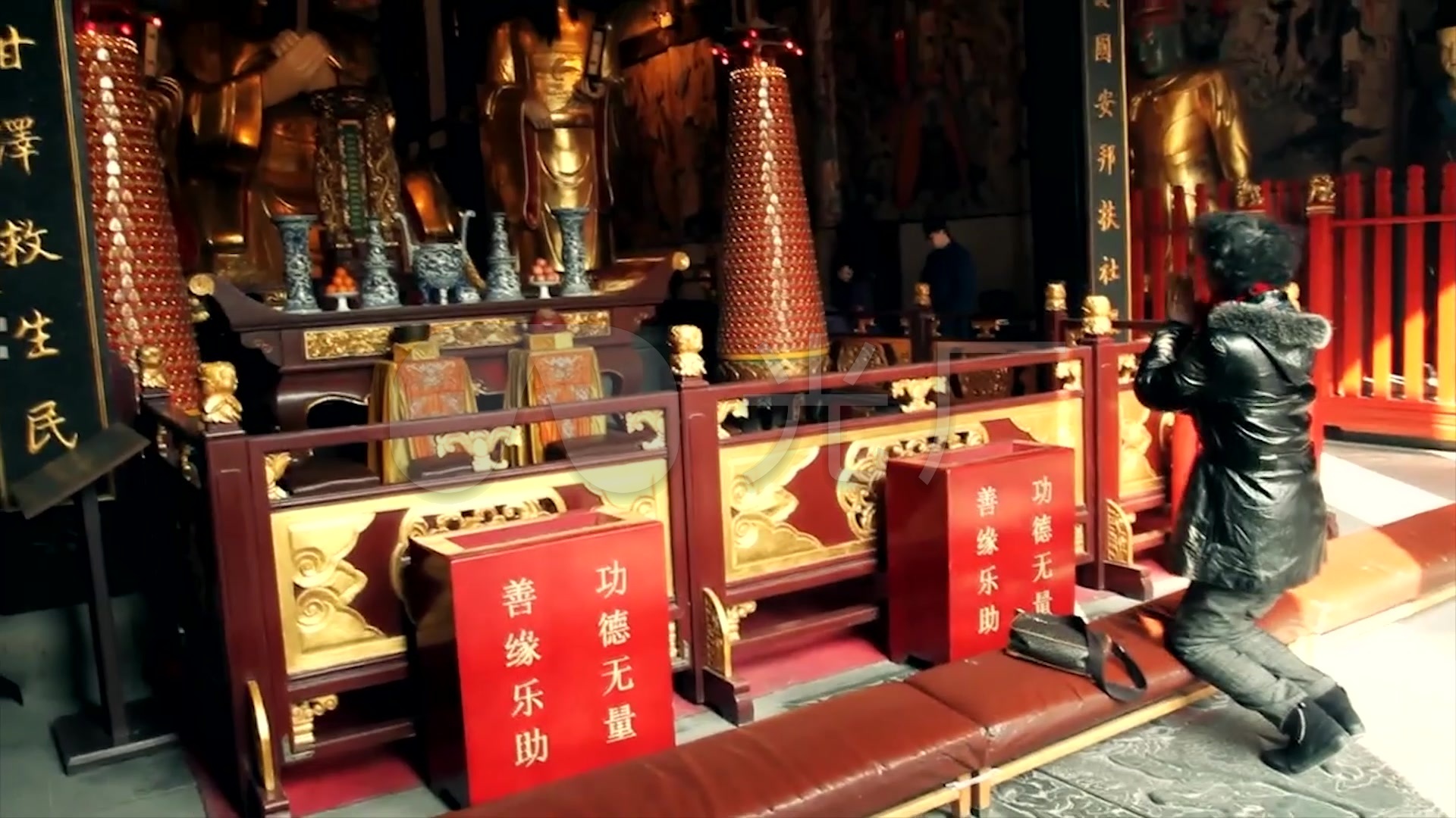 城隍庙寺庙求佛拜佛烧香视频