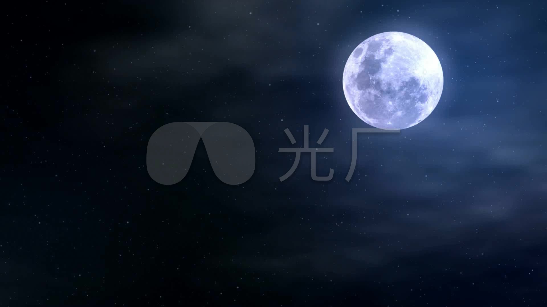 月亮月色流云素材视频