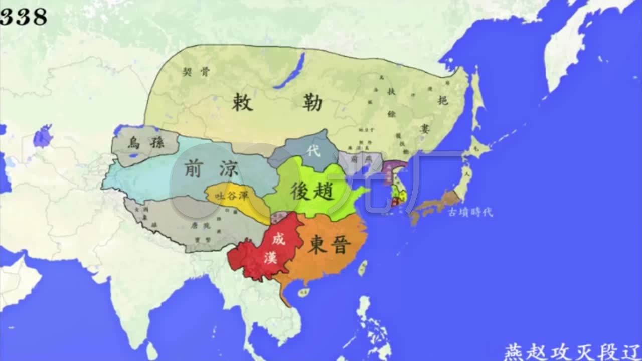中国历代疆域变化细解图_1280X720_高清视频