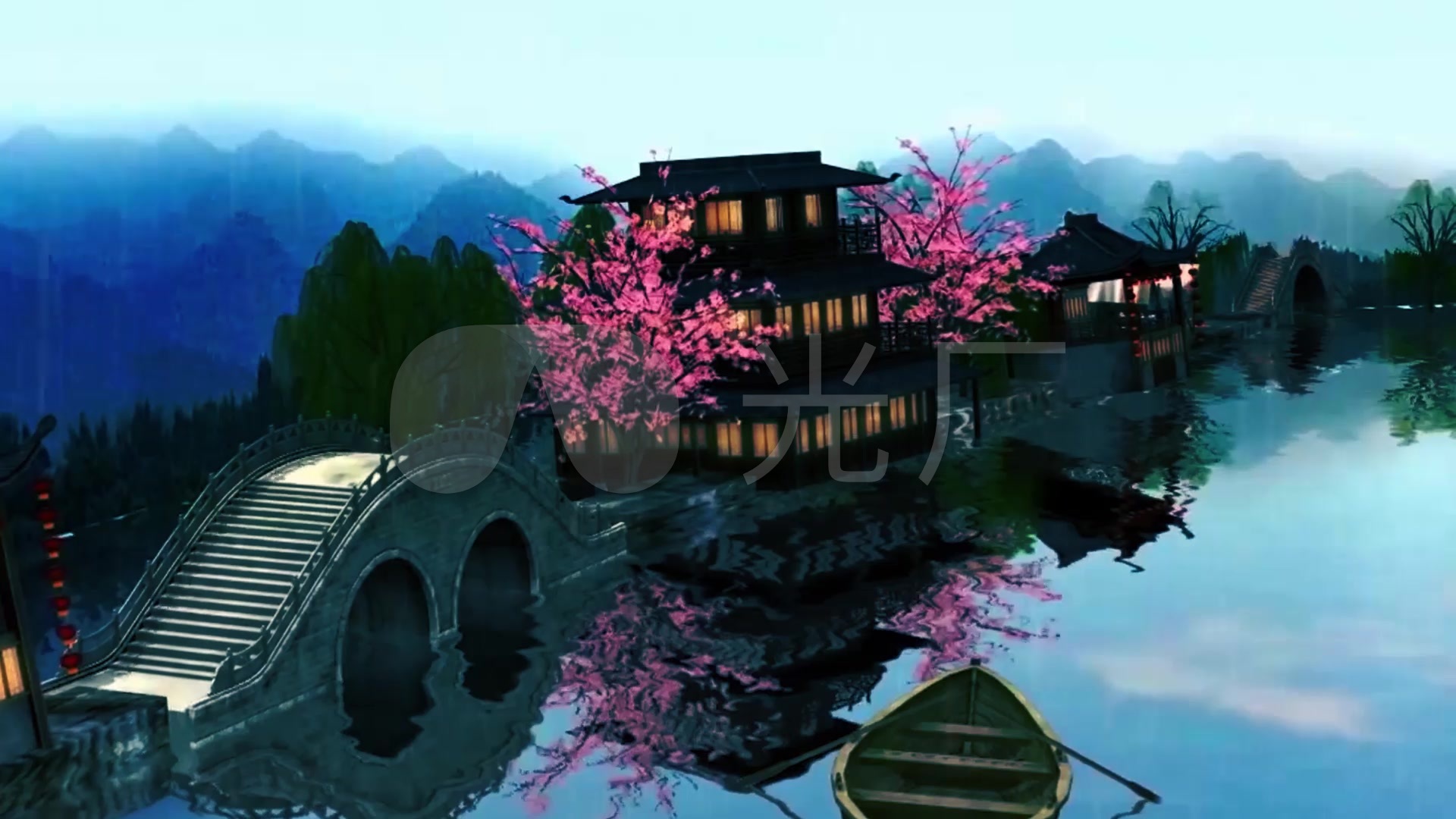 唯美舞蹈江南雨舞美视频_1920x1080_高清视频素材下载