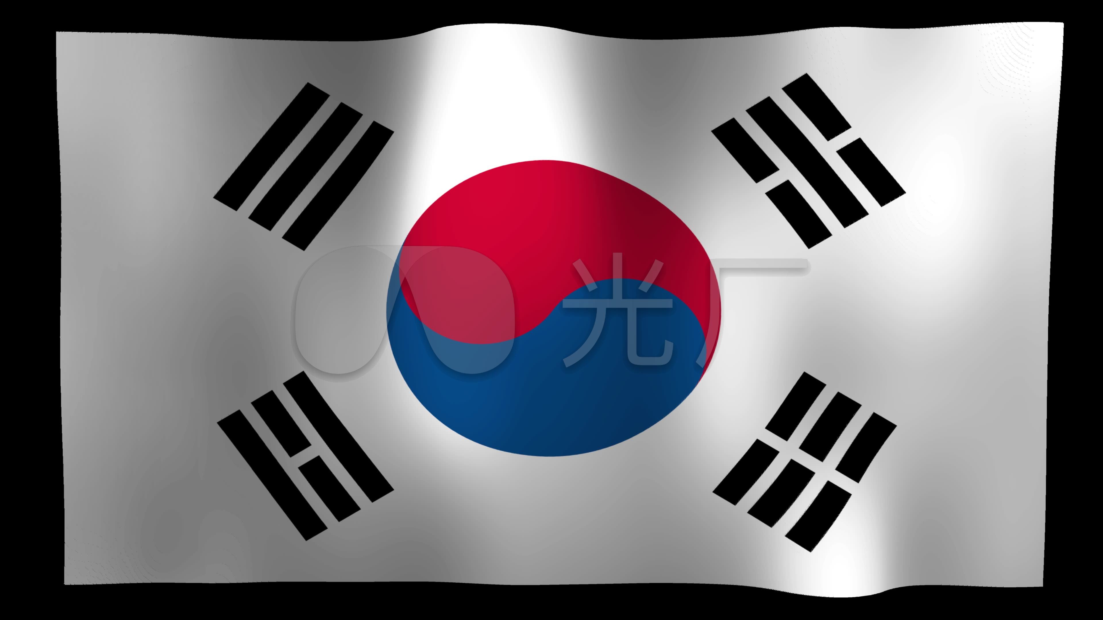 韩国国旗_3840x2160_高清视频素材下载(编号:1073295)