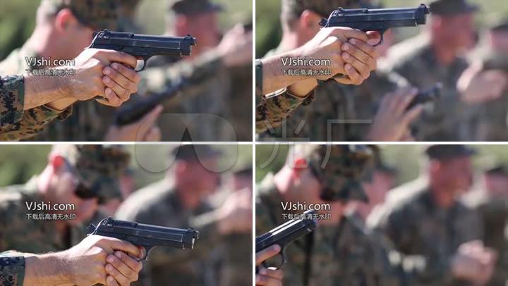 士兵开枪射击