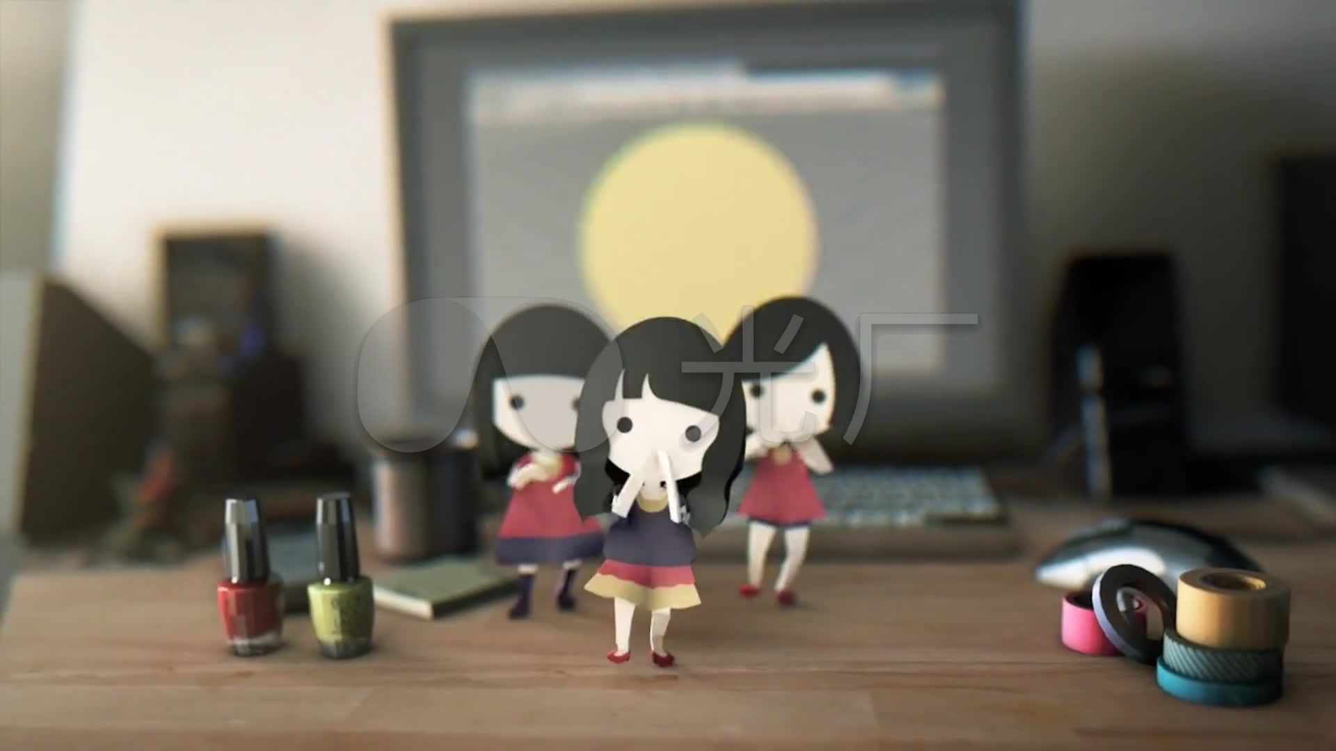 纸片人跳舞_1920x1080_高清视频素材下载(编号:1095880)_酒吧vj_vj师