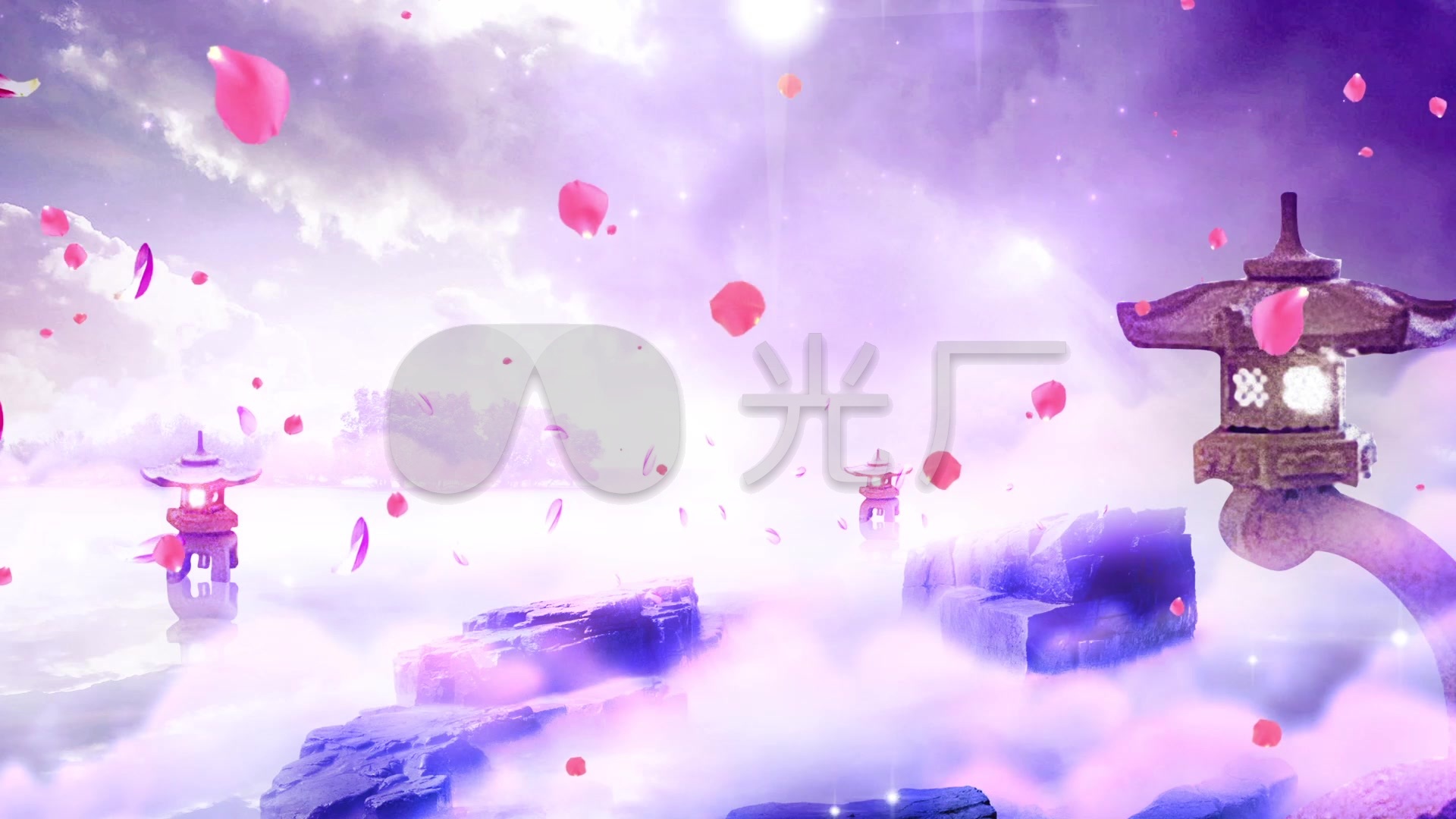 三生三世天宫仙境桃花_1920x1080_高清视频素材下载